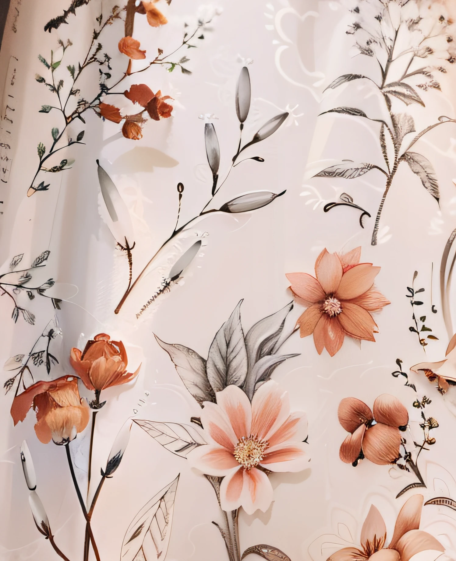 Hand drawn flowers