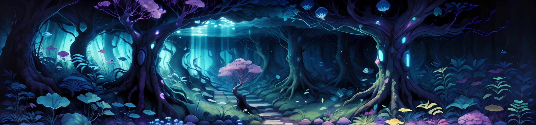 Rotate the screen,blossoms,Foliage,ocean floor
