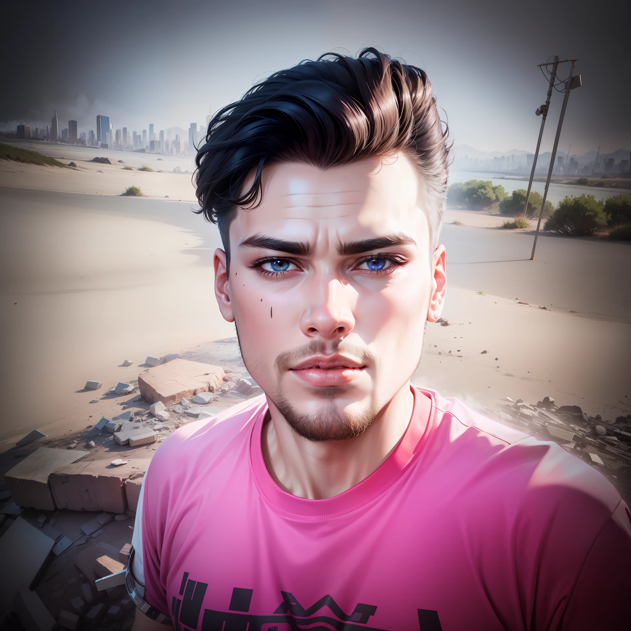 Change background cyberpunk handsome boy realistic face 8k ultra realistic