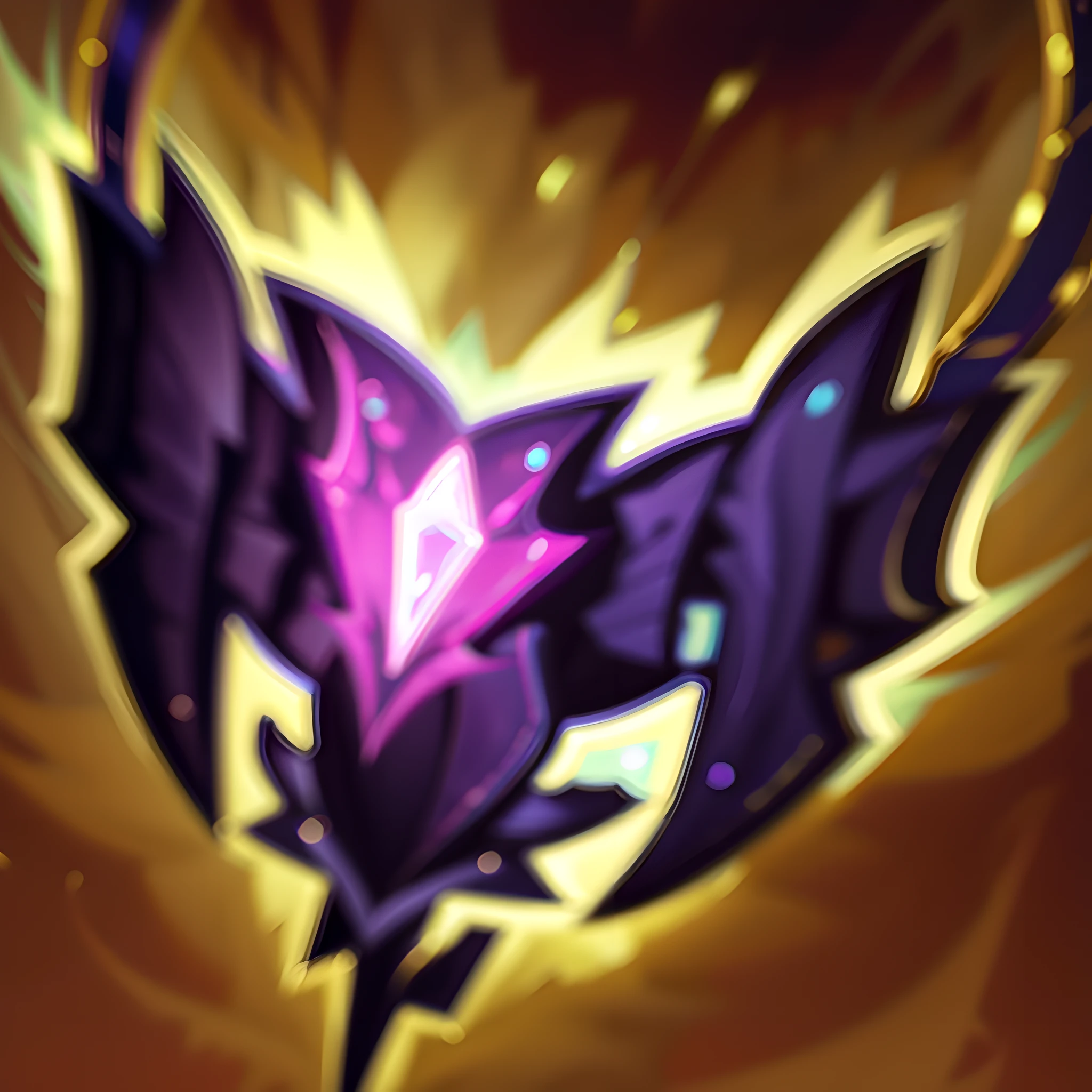 8K,Real materials,HD detail textures,，Close-up of purple and black flowers，yellow backdrop, heavy jpeg artifact blurry, league of legends inventory item, heartstone original art style, style of league of legends, leblanc, league of legends arcane, league of legends champion, insane quality, ability image, painted in the style arcane, arcane art style, from league of legends
