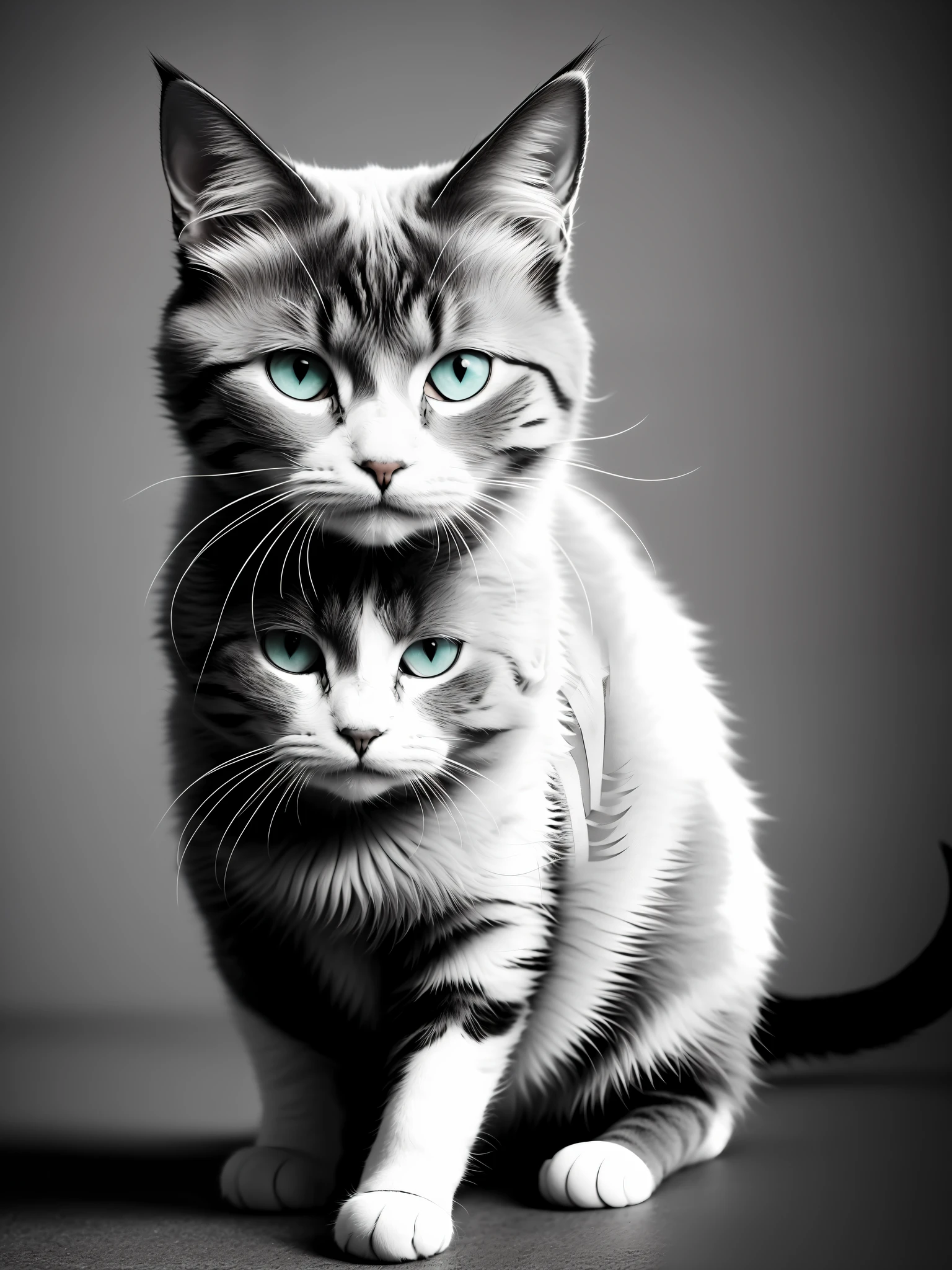 Black and white cat