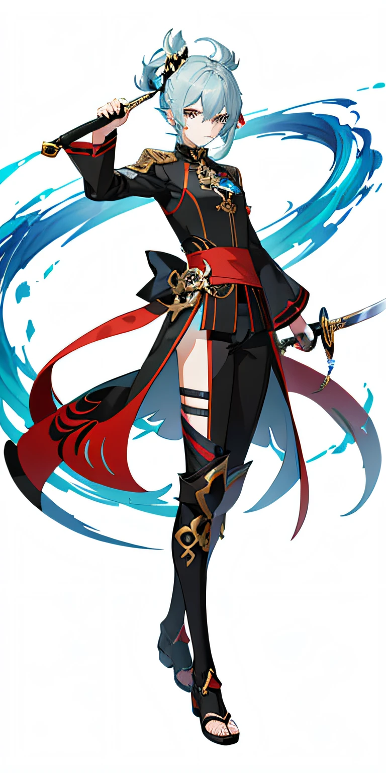 Anime characters with sword impact style, Genshin Impact, Genshin official art, Key anime art style, video game genshin impact, official character art