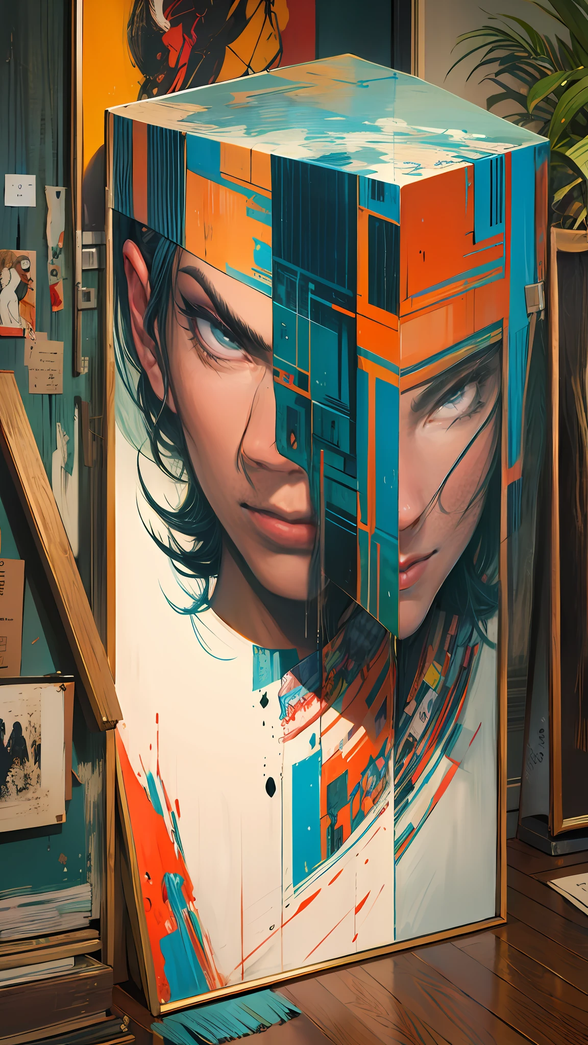 Arte reflexiva, surrealismo, High detail, , minimalismo, expressionismo, contemporary art, Pintura hiper-realismo, 8k, super detalhe, alta qualidade, master part, anatomicamente correto, ccurate, retina, UHD, best quality, Concedido, alta qualidade, alto, Expressivo, capitalismo. Vida