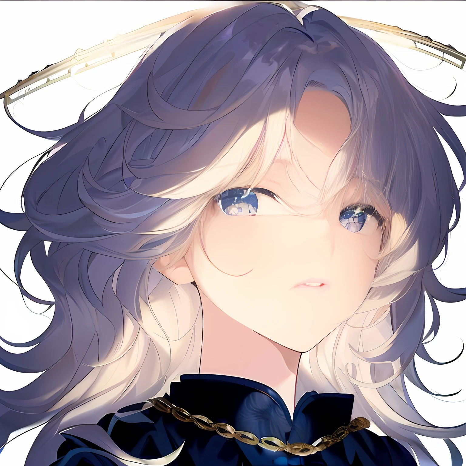 anime girl with long white hair and a halo on her head, anime visual of a cute girl, beautiful anime portrait, white haired deity, anime style like fate/stay night, (anime girl), clean detailed anime art, marisa kirisame, detailed portrait of anime girl, anime illustration, anime character art, beautiful anime face, stunning anime face portrait, cute anime girl portraits