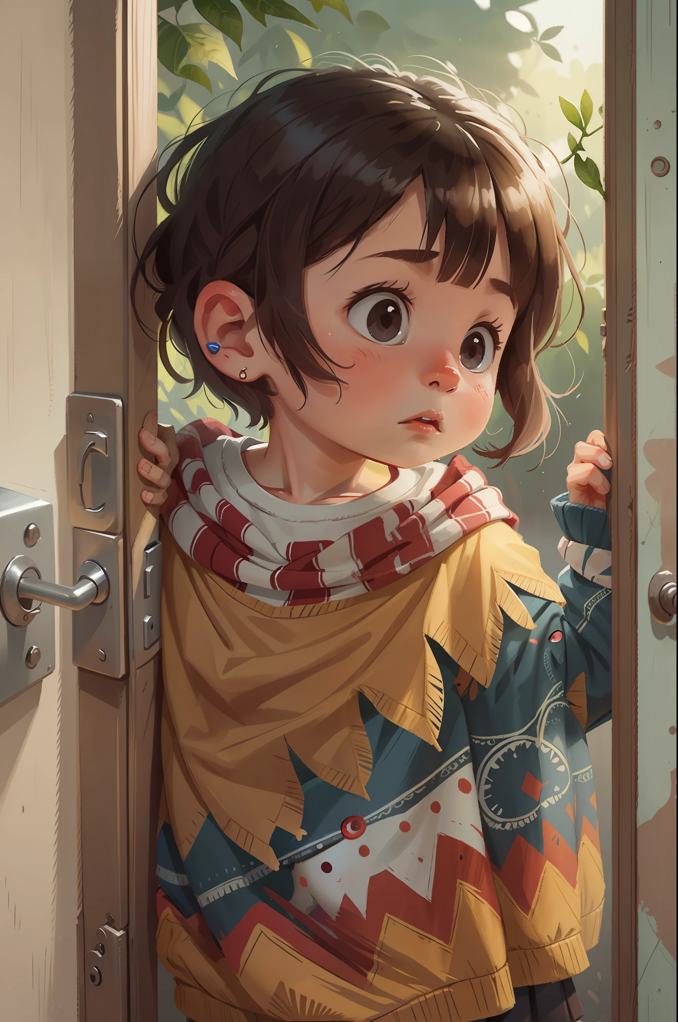 A child is curious