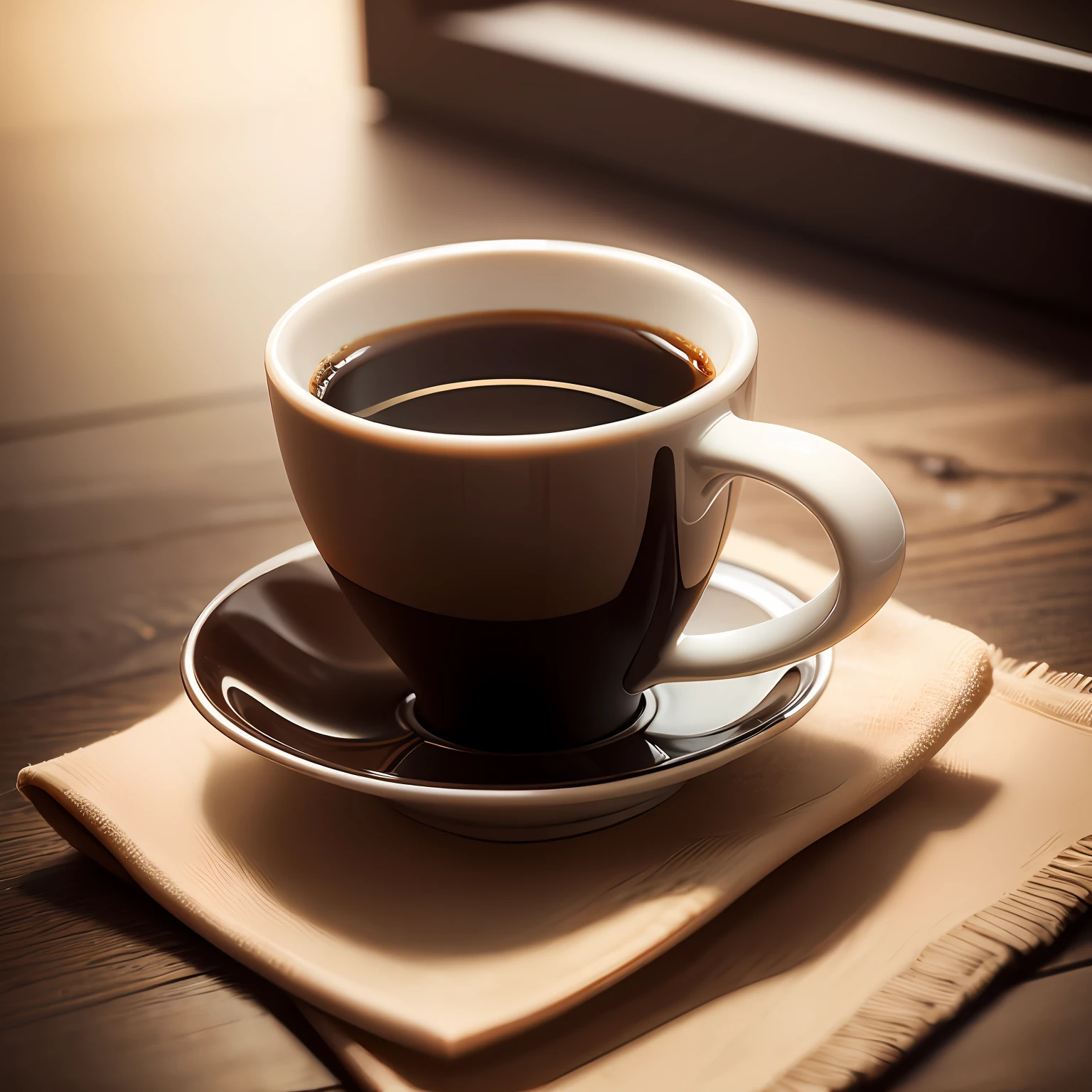 An inviting, realistic, and mouthwatering cup of freshly brewed espresso. --auto