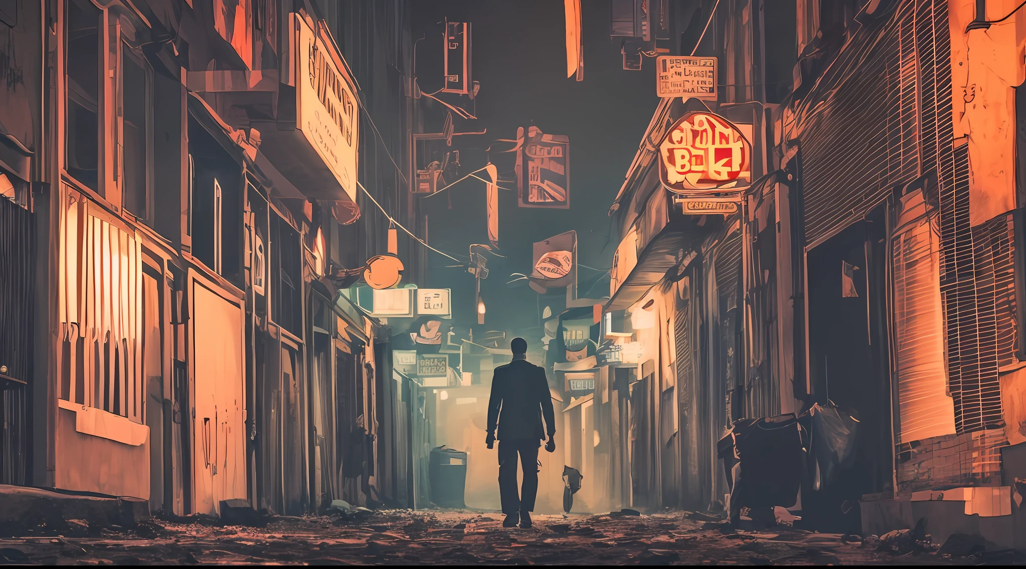 cinematic scene from 2023, crime noir, dark city, streets colorkey orange, captured with Sony CineAlta, neo-noir high contrast, black and white, stylized, dark atmosphere, bold shadows, gritty, intense, photorealistic, ultrarealistic --auto --s2