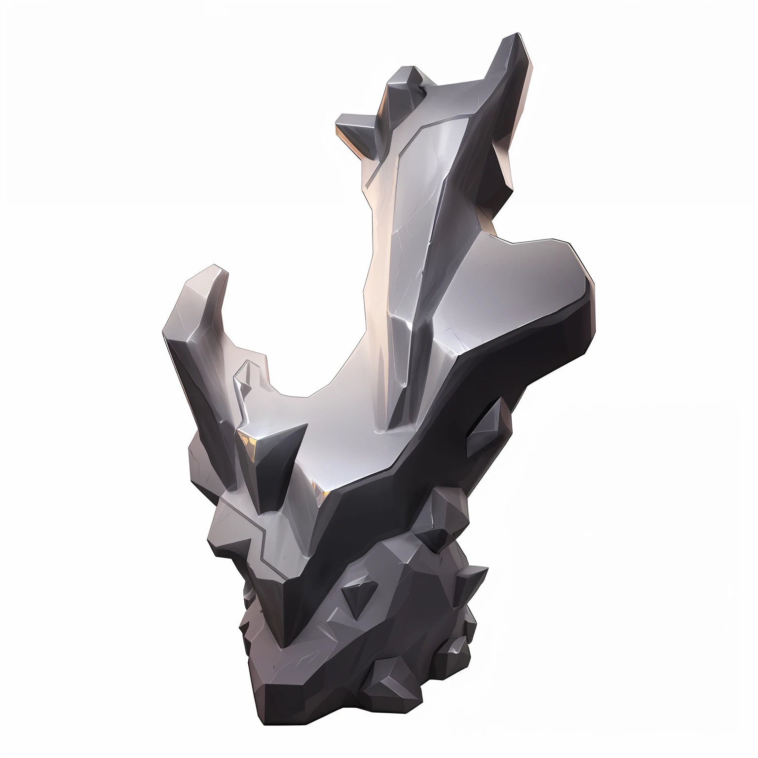 black rock statue material, stylized material bssrdf, obsidian hooves, Stylized 3 D, obsidian slime, game icon stylized, Simple structure,Q version,c4d渲染,Clash Royale style,Brawl style,low poly,cartoonish style