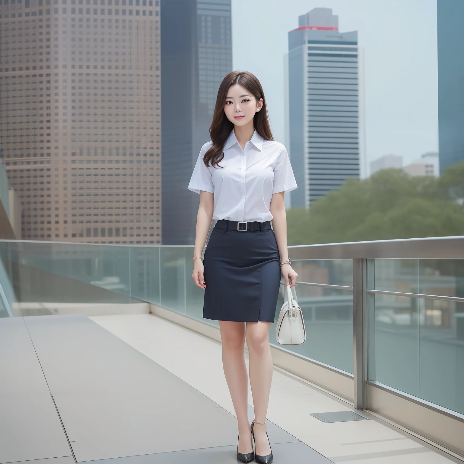 top-quality、high-level image quality、high detal、Office Uniform Woman 1、From the 7th floor