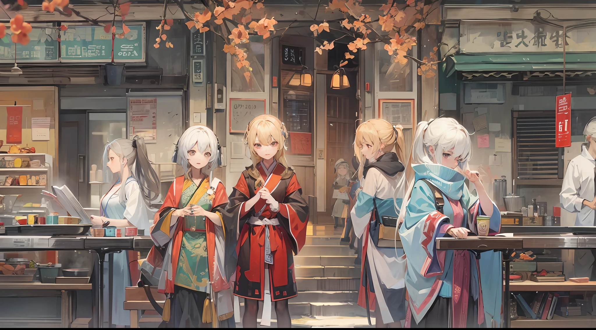 /imagine prompt: A person, ready and eager to abuse these NPCs, by Manhua --niji 5