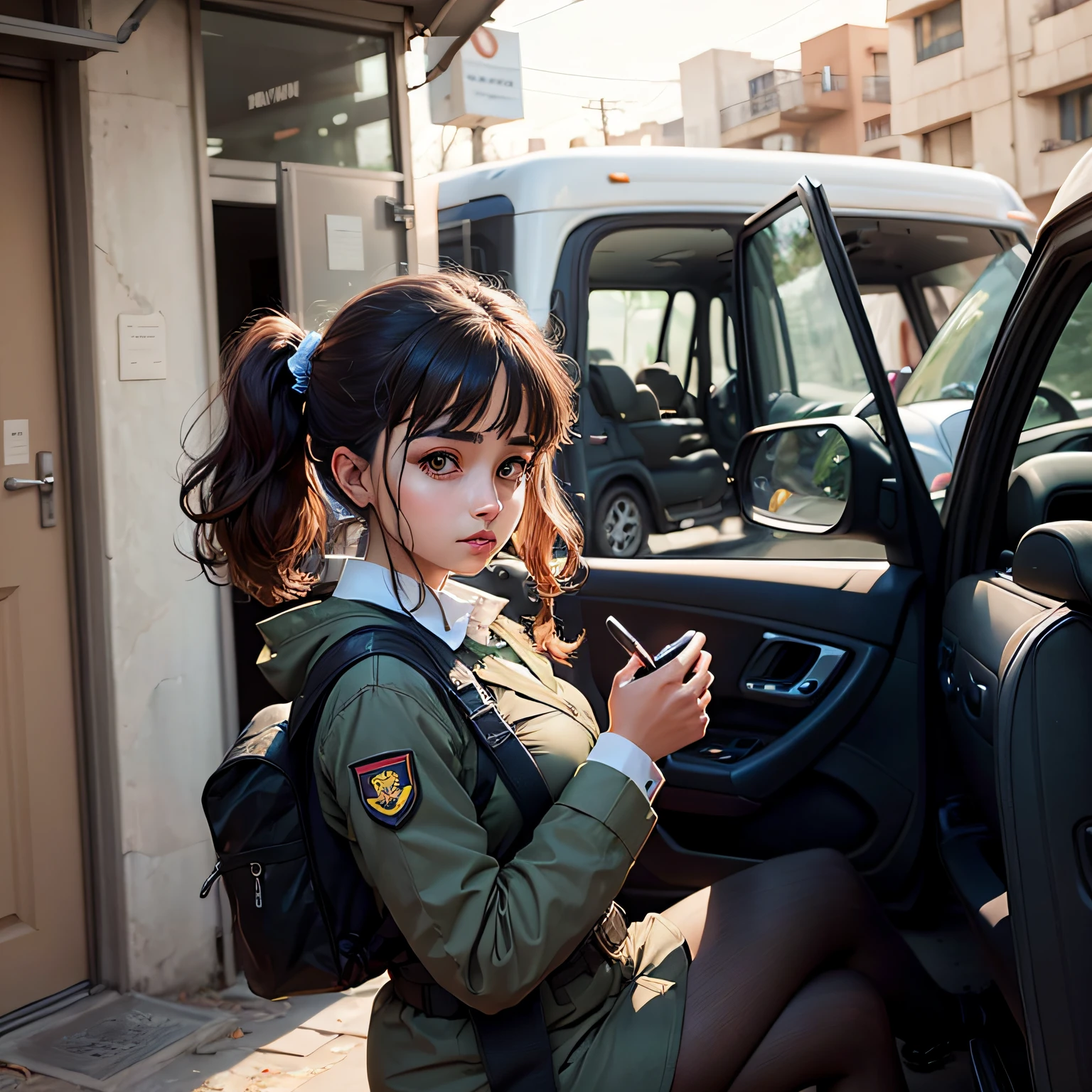 Woman in JK uniform --auto