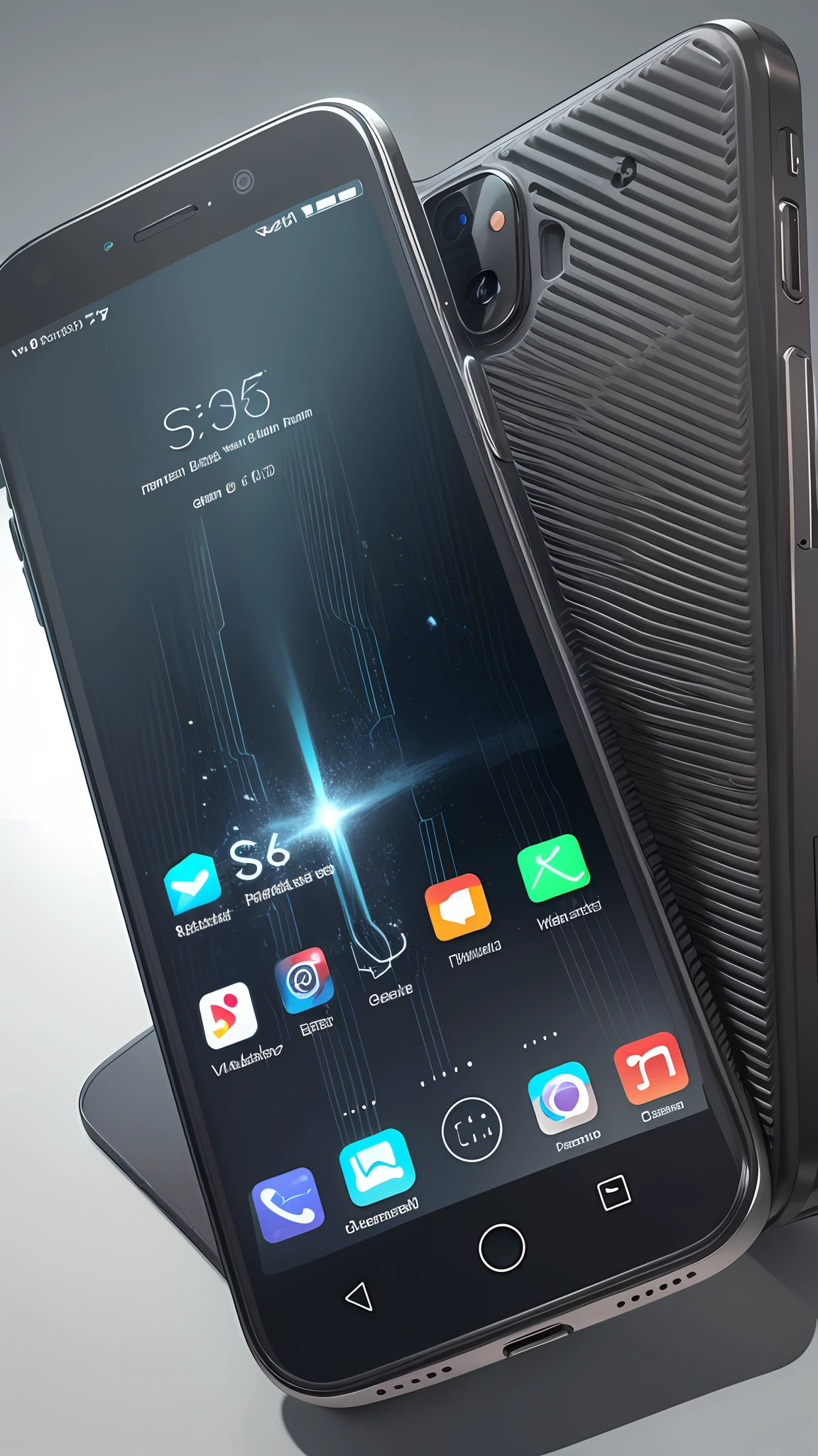 The internal mechanical structure of the mobile phone, full screen display on the front, full frame, --auto --s2