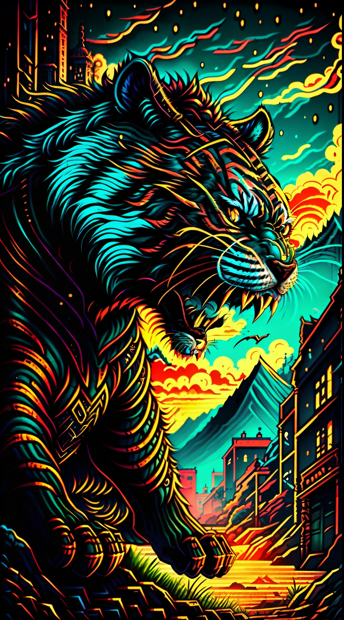 tiger in a town, DMMID Style