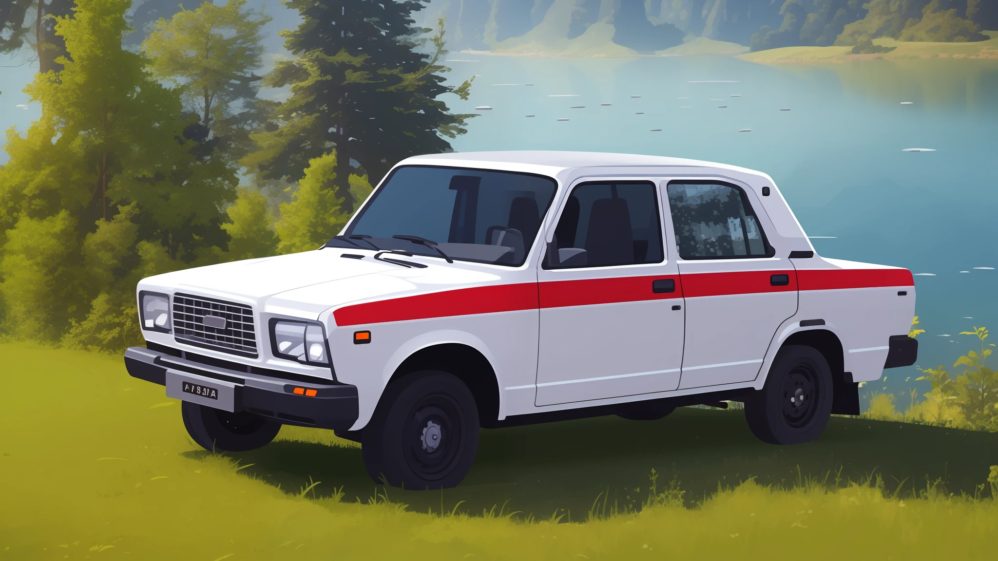 coloredic0n icon a white ambulance