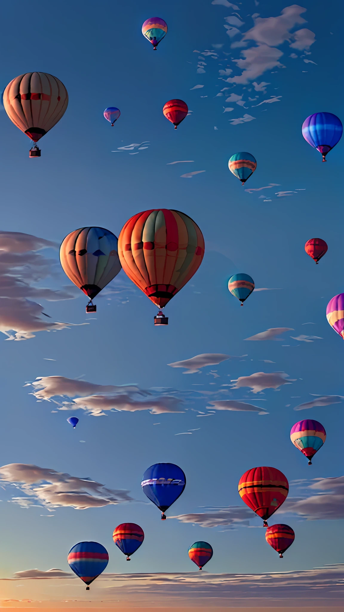 Several hot air balloons fly in the blue sky, hot air balloon, floating into the sky, vertical wallpaper, Floating in the air, Floating in the sky, 4k vertical wallpaper, 4k vertical wallpaper, floating in air, Desktop background, amazing wallpapers, Beautiful wallpaper, hot air balloon, baloons, balloons, high quality desktop wallpaper