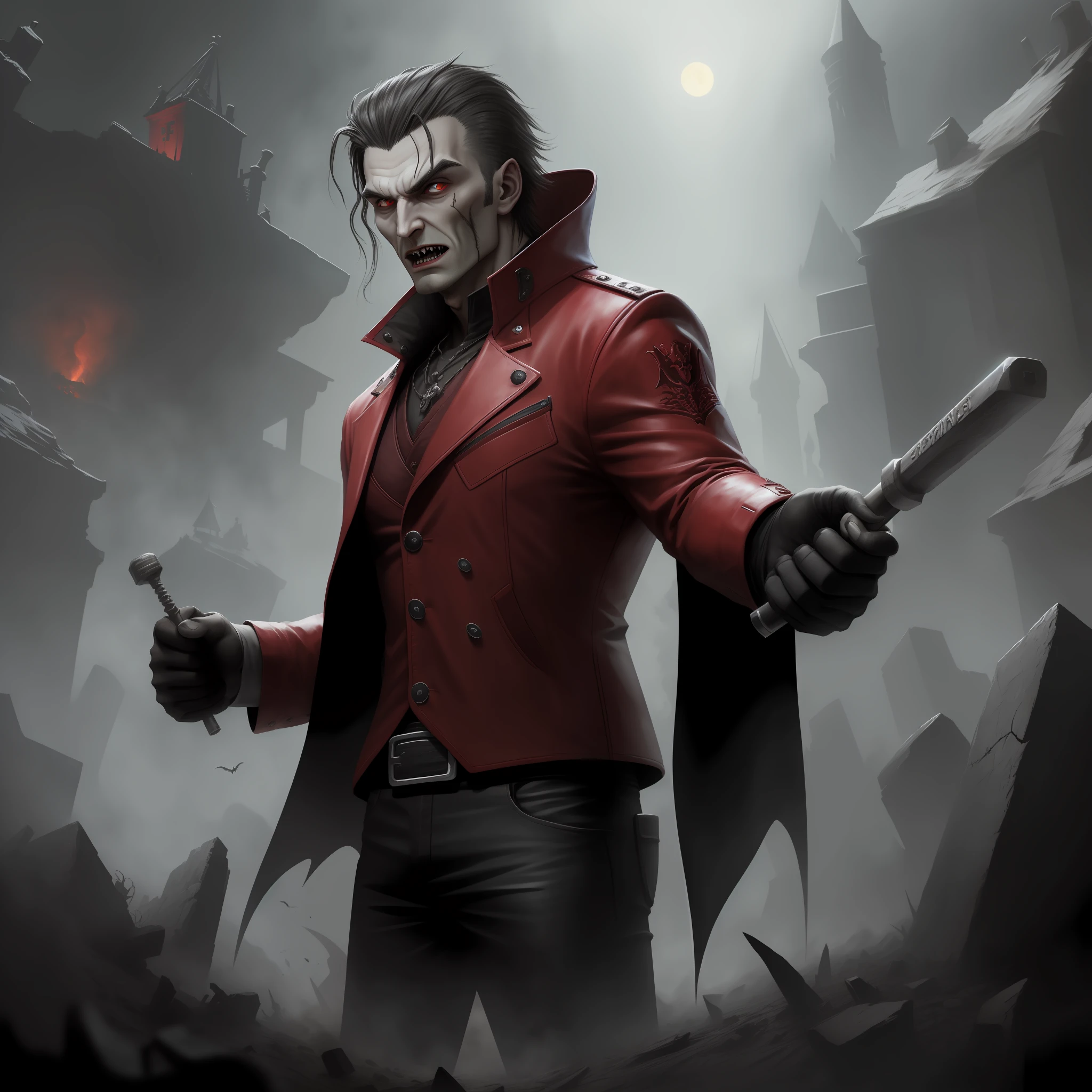 Pioneer vampire leader with a hammer