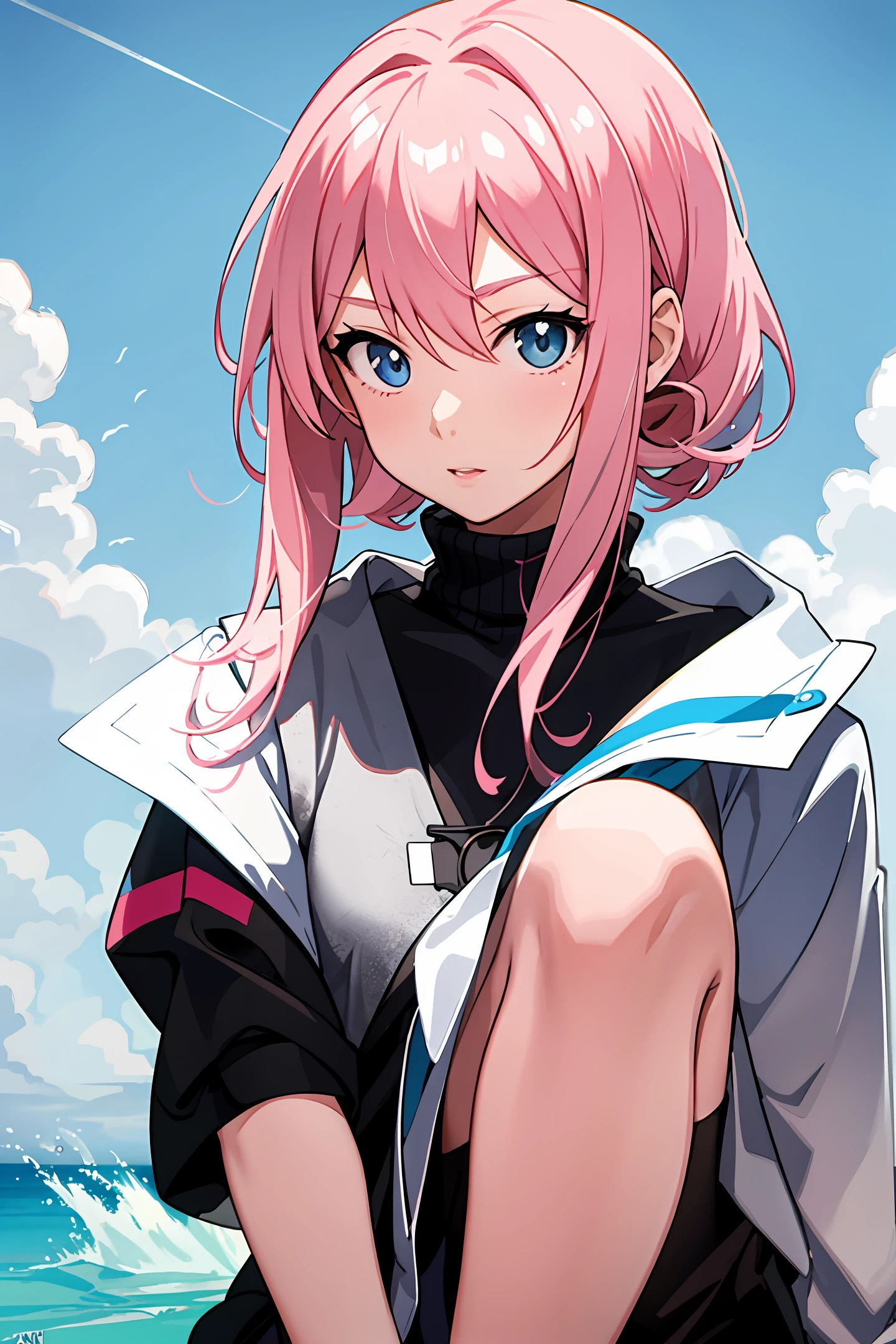 Anime girl with pink hair and blue eyes in water, Detailed digital anime art, clean and meticulous anime art, Detailed anime artwork, Anime art wallpaper 4k, Anime art wallpaper 4 K, Stunning anime face portrait, detailed anime art, 4k manga wallpapers, 4K anime wallpaper, Anime wallpaper 4K, Anime wallpaper 4 k, Beautiful anime artwork, style of anime4 K