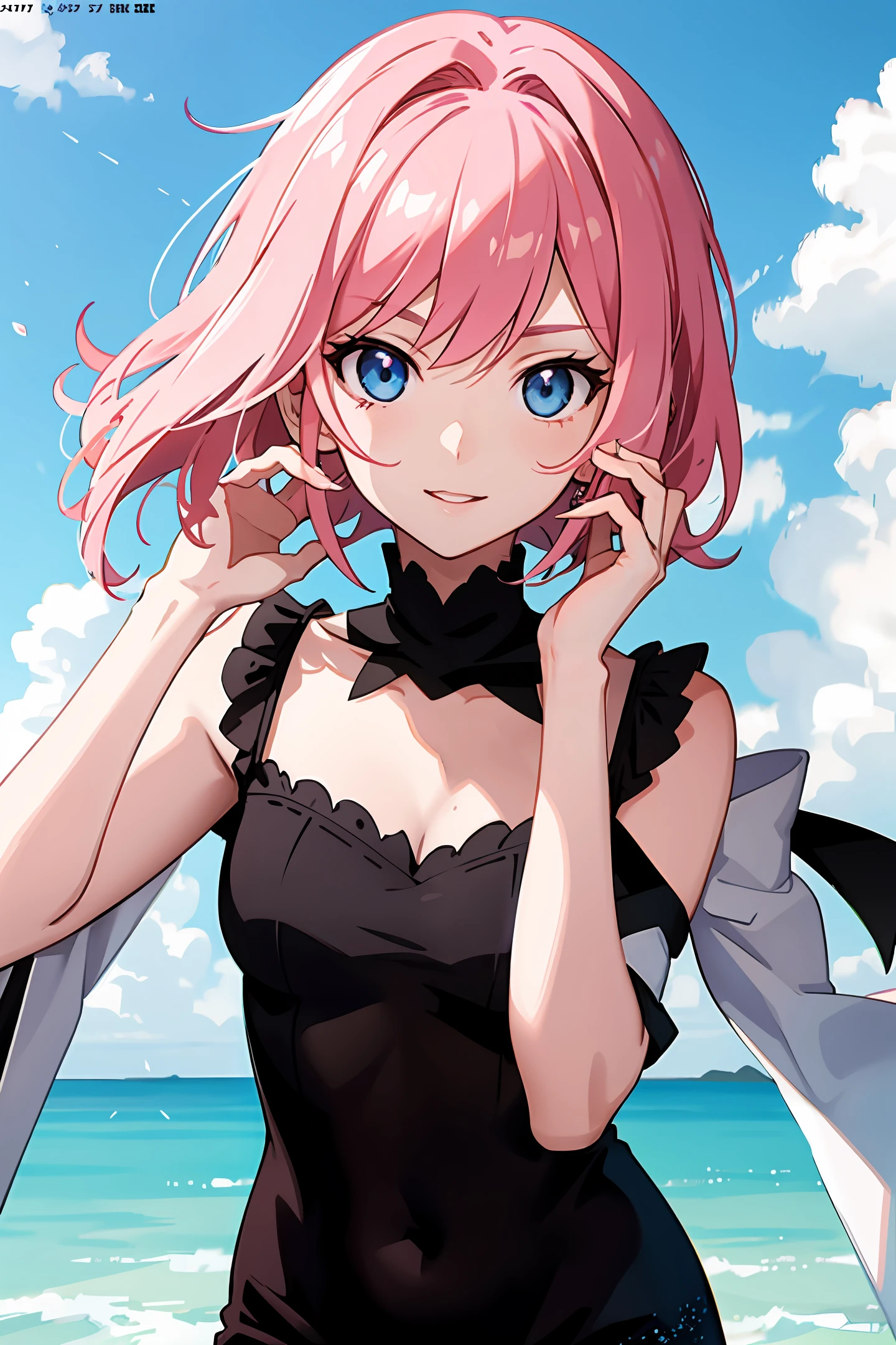 Anime girl with pink hair and blue eyes in water, Detailed digital anime art, clean and meticulous anime art, Detailed anime artwork, Anime art wallpaper 4k, Anime art wallpaper 4 K, Stunning anime face portrait, detailed anime art, 4k manga wallpapers, 4K anime wallpaper, Anime wallpaper 4K, Anime wallpaper 4 k, Beautiful anime artwork, style of anime4 K
