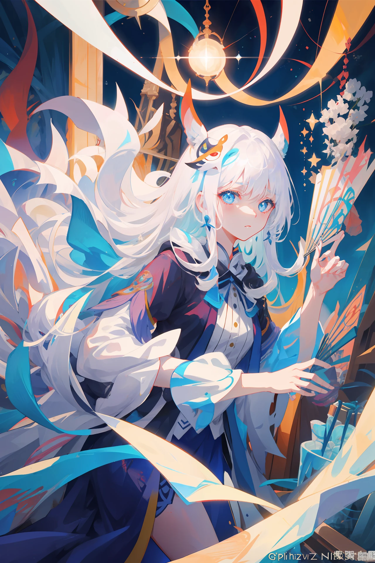 close-up of a woman with white hair and white mask,Belle peinture de personnage,Guviz,Guviz-style artwork,white-haired god,Yang J,Epic and beautiful character art,Stunning character art,FAN Qi,Wu Zhun Shifan,Close-up of a woman with white hair and a white mask at the Piviz Art Station,Belle peinture de personnage,Guviz,Guviz-style artwork,white-haired god,Yang J,Epic and beautiful character art,Stunning character art,FAN Qi,Wu Zhun Shifan,Guvitz at the Pixiv Art Station