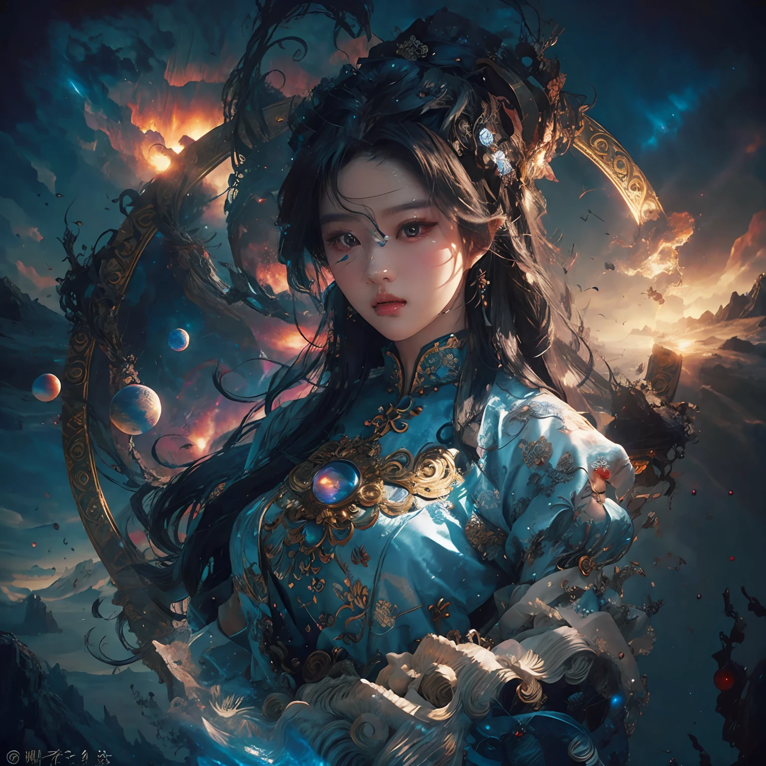 Mongolian Elements Gallery Lots of details Steam age, time, space, magic, fantasy, costume beauty, beautiful body perfect, royal sister, double eyelids, metal