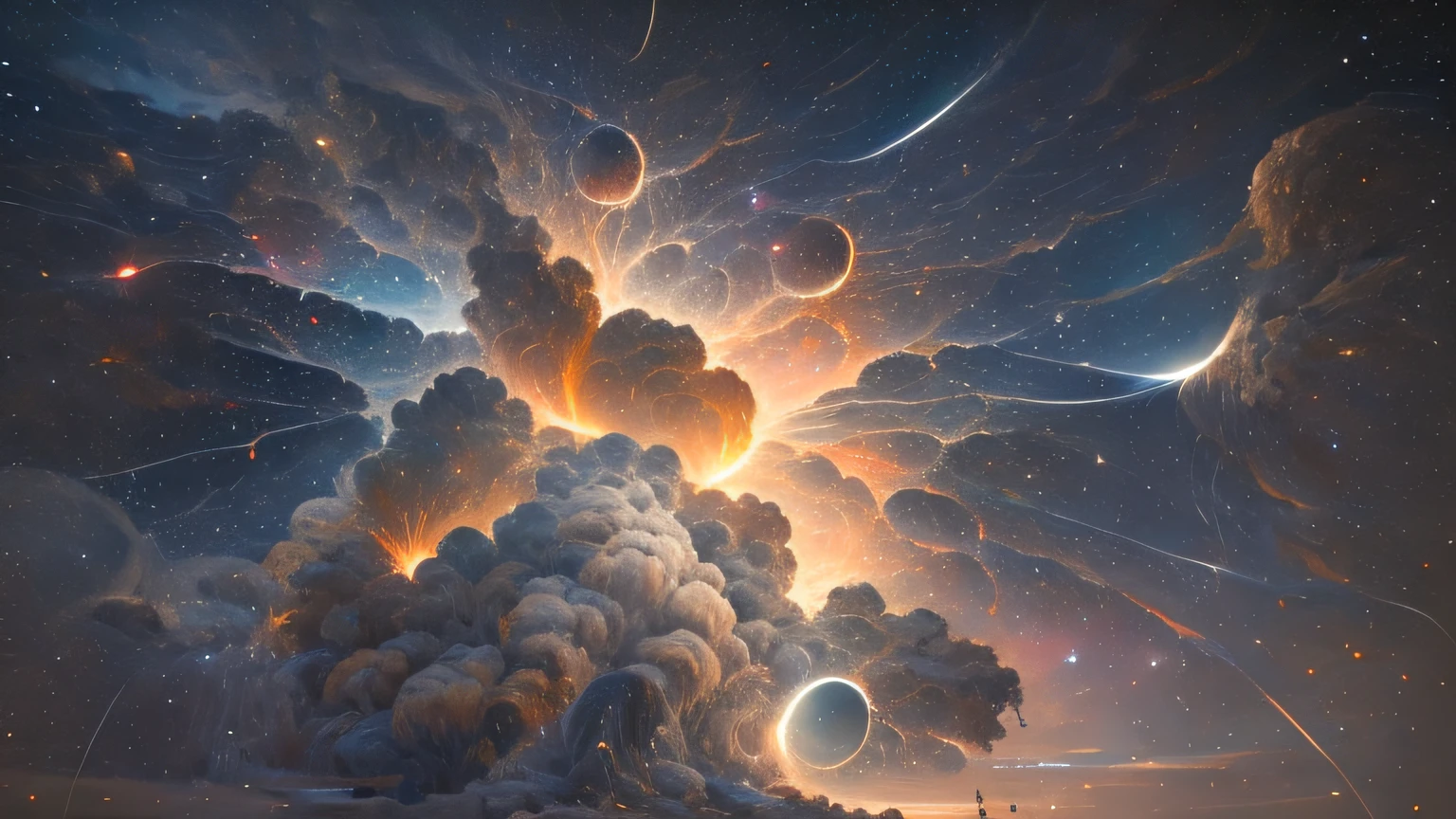 (zoomed out:1.1), (meteor shower:1.2), (comet:1.1), low angle, aroura borealis, shooting star, cloud, colorful, starry, stars, night, flower field, flower blossom, night sky, beautiful flowers, night theme, Surrealism, high detail, from below, from below, Hyperrealism, Impressionism, best quality, masterpiece, UHD, retina, award winning, 4K, anatomically correct, super detail