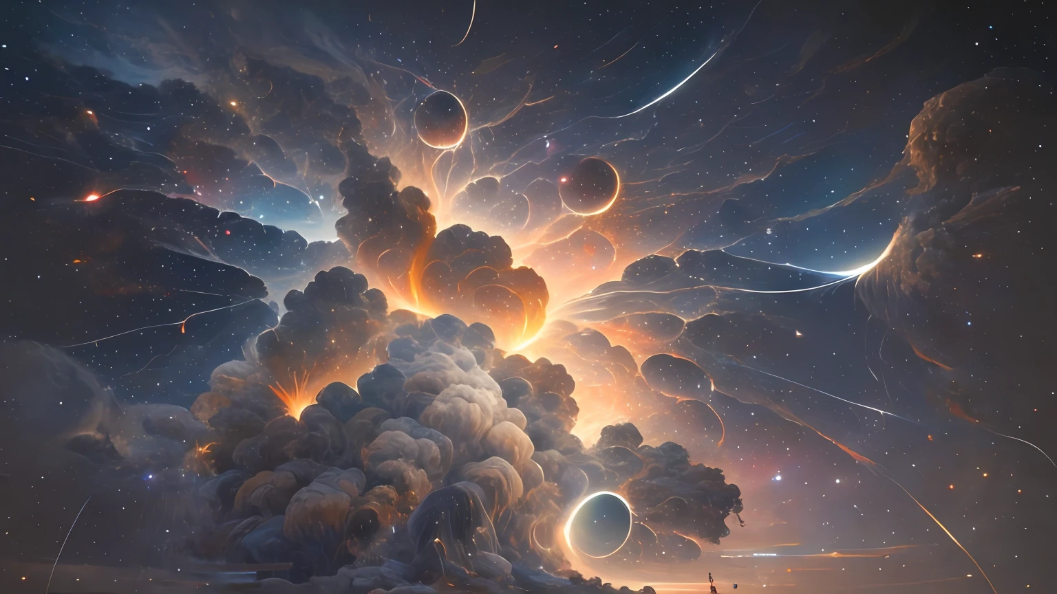 (zoomed out:1.1), (meteor shower:1.2), (comet:1.1), low angle, aroura borealis, shooting star, cloud, colorful, starry, stars, night, flower field, flower blossom, night sky, beautiful flowers, night theme, Surrealism, high detail, from below, from below, Hyperrealism, Impressionism, best quality, masterpiece, UHD, retina, award winning, 4K, anatomically correct, super detail