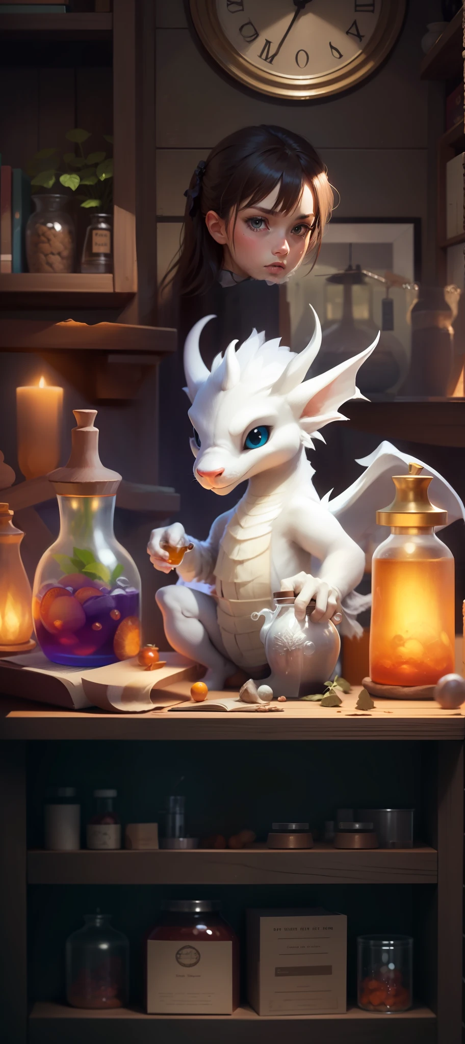 window, Casual style book and potion rack