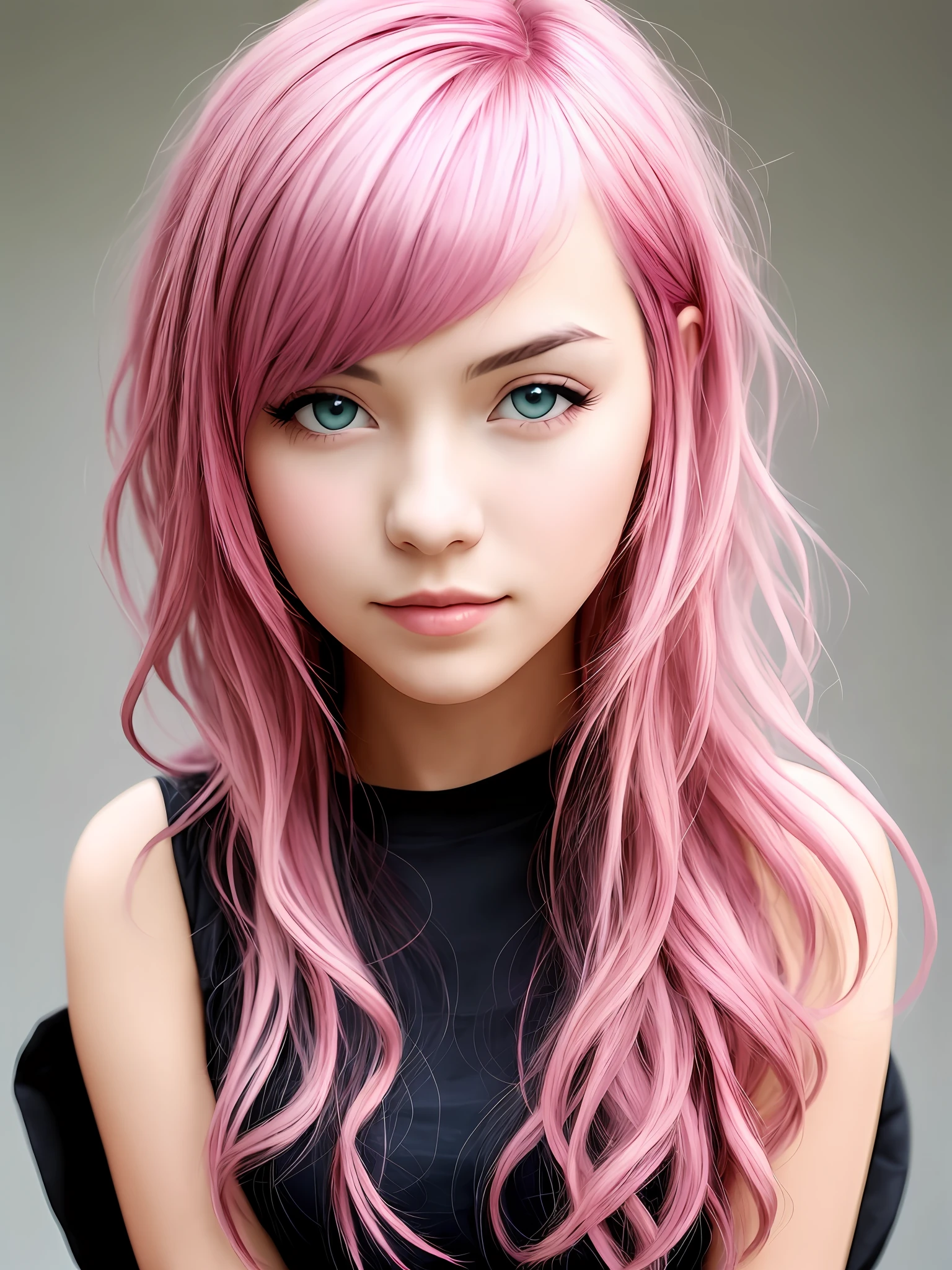 Girl pink hair