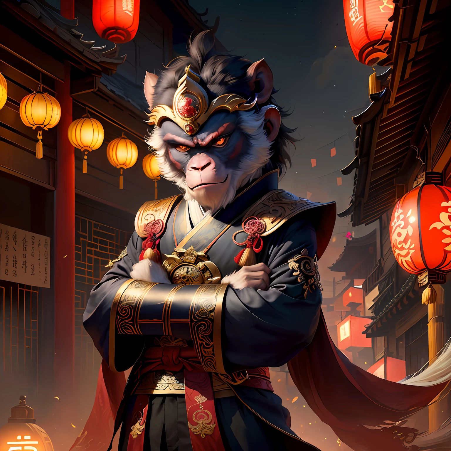 Sun Wukong beats the queen mother
