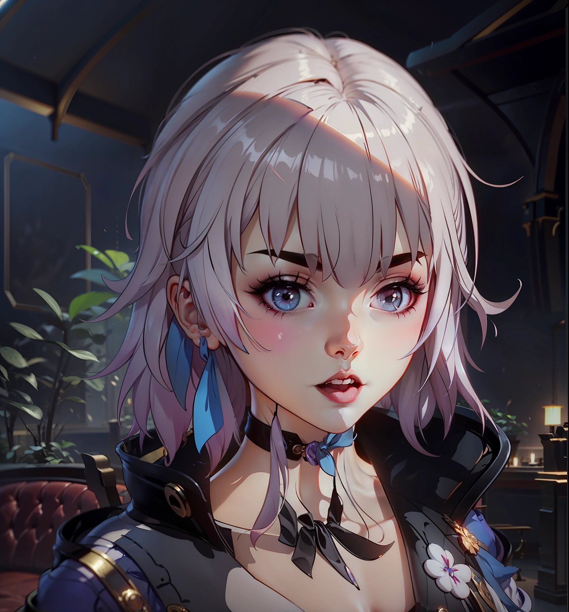 Vampire anime girl with high level of detail