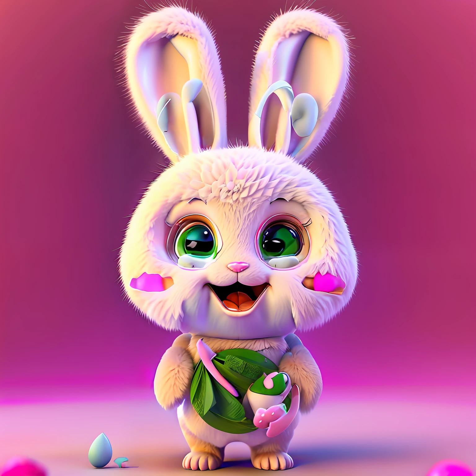 Draw a cartoon rabbit with a carrot in its mouth, cute anthropomorphic bunny, original chibi bunny girl, anthropomorphic rabbit, edgBunny_Character, the bunny has pink fur, the bunny has pink fur, Rabbit, cute character, rabbit face only, Rabbit_Bunny, an animated character, half bunny, cooking a, drooping rabbity ears