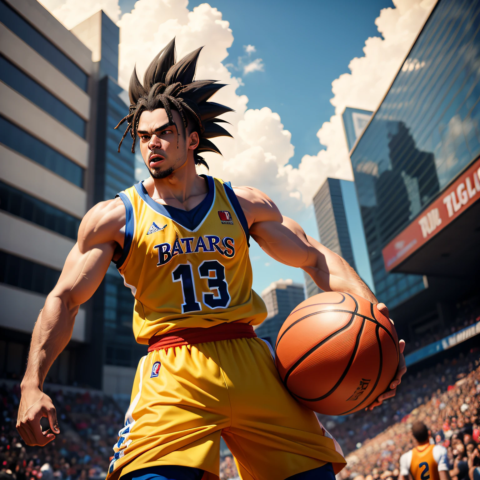 Kakarot plays basketball --auto