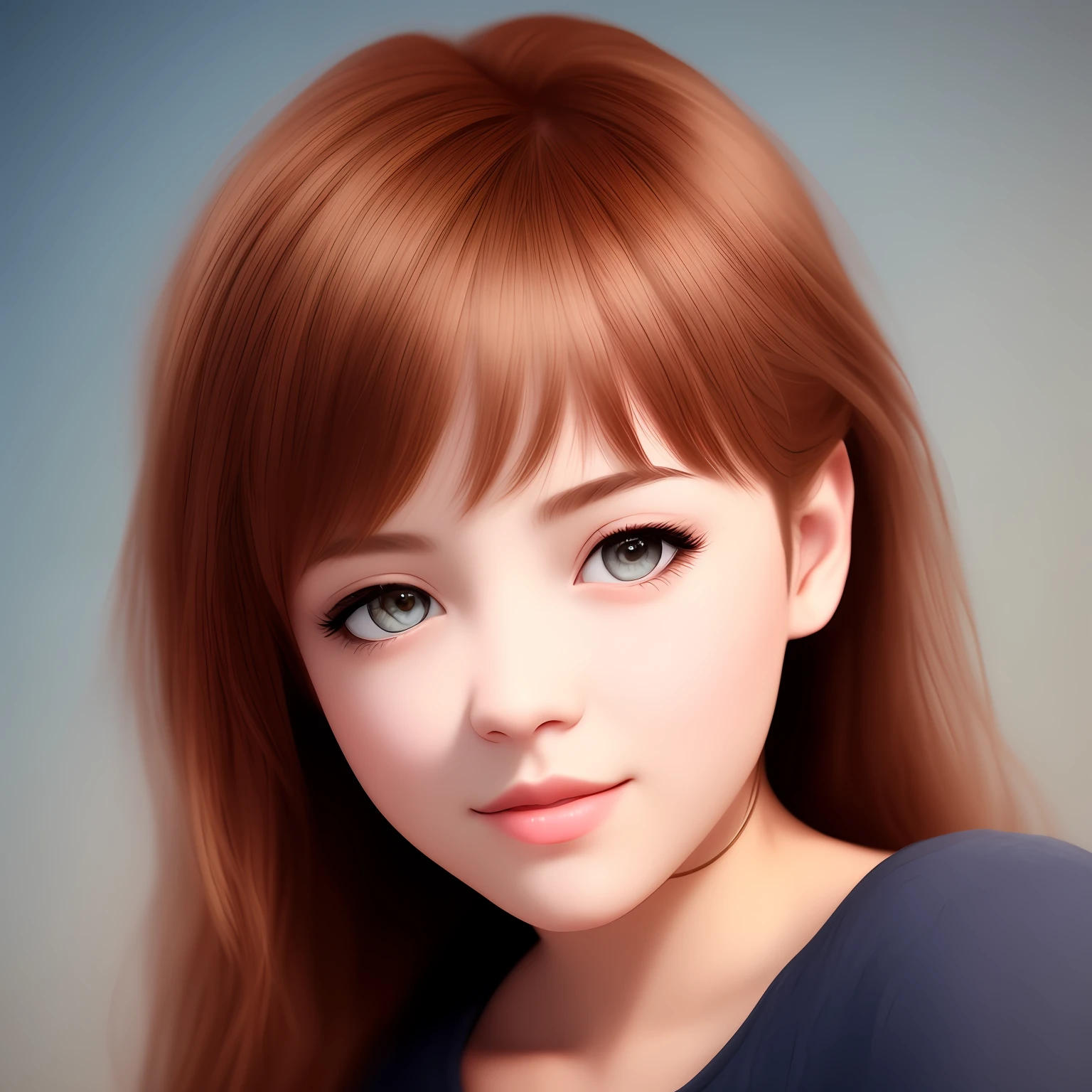 cute girl photo realistic