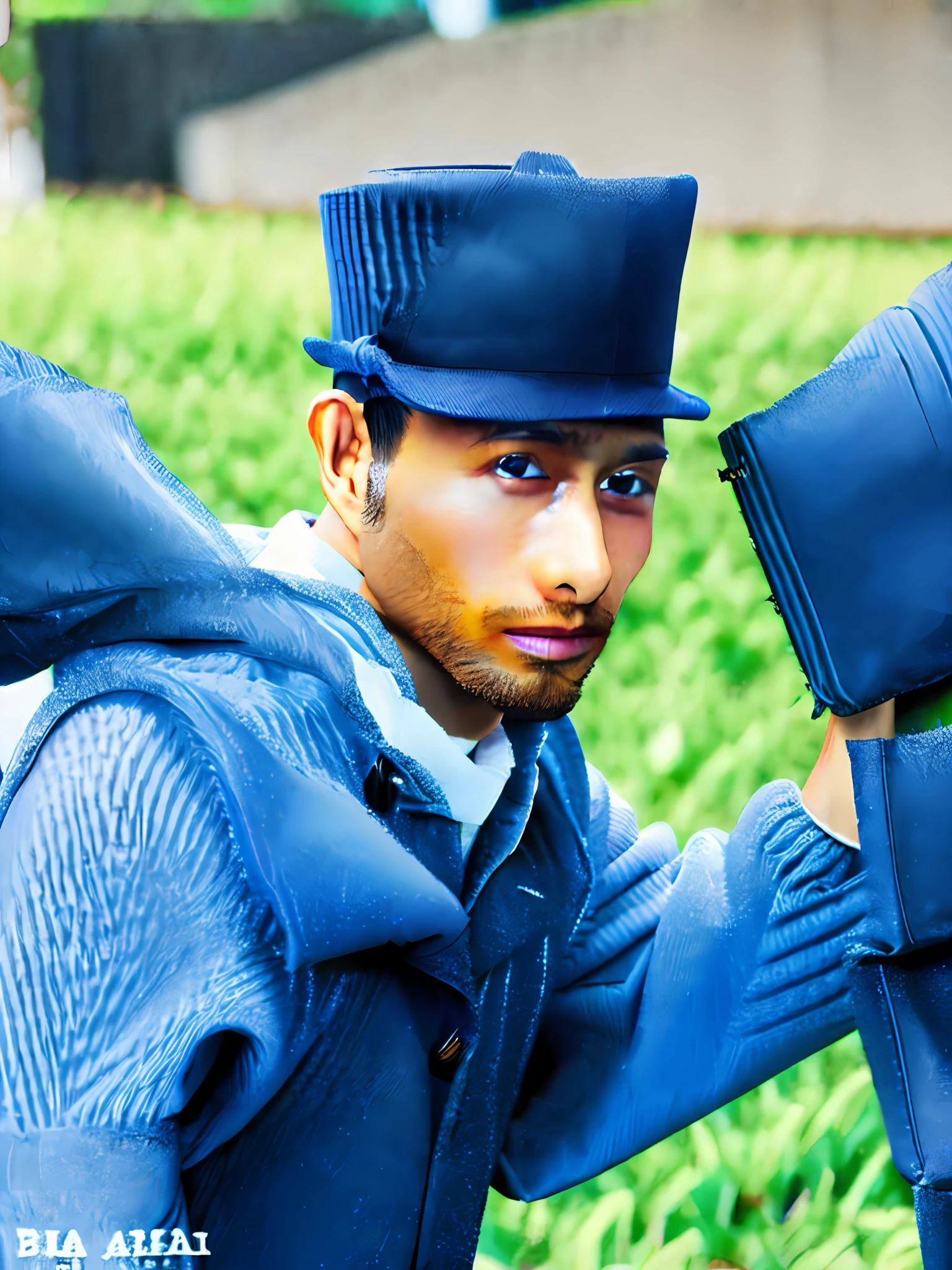 Male Black blue