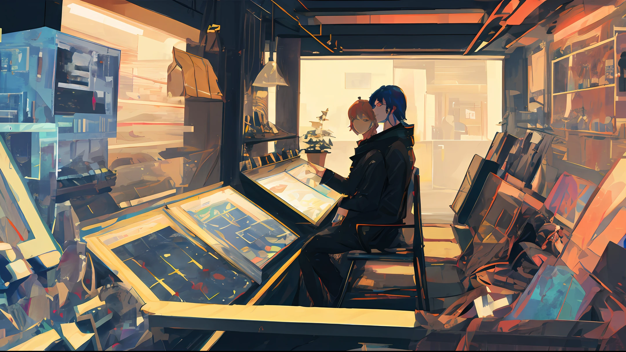In a closed three-dimensional black space, there were two immortal cultivators staring at each other