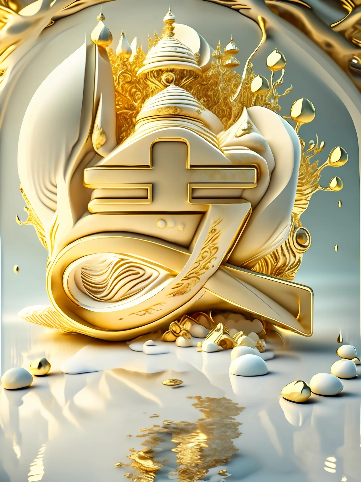 masterpiece, best quality, seabed, ice, font art,3d,IvoryGoldAI
Highly stylized, 4k, Unreal Engine 5 renderingIvoryGoldAl
