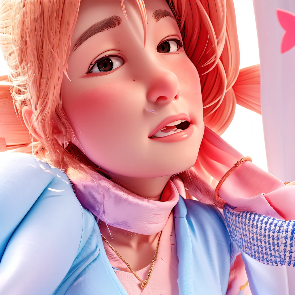 Selfie of a cute and cheerful girl