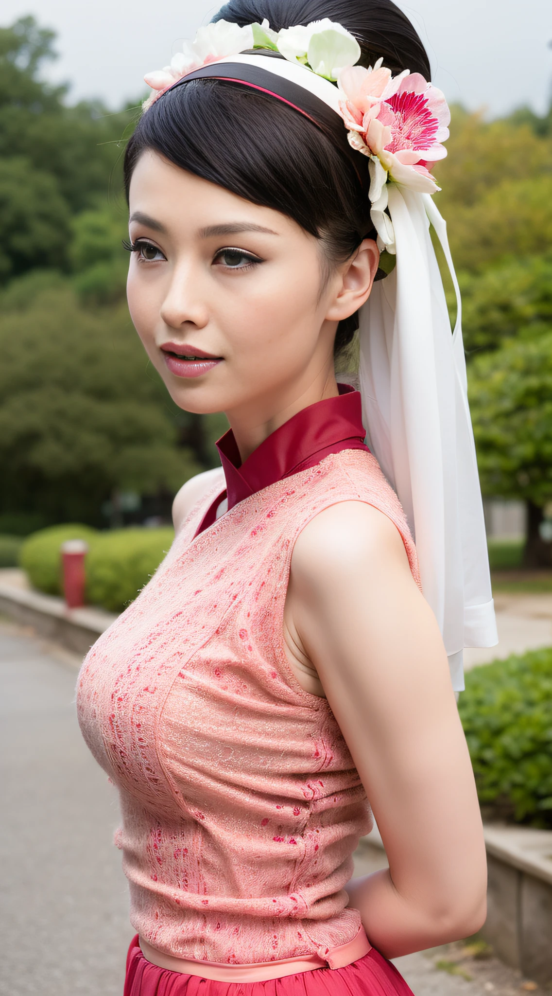 There was a woman dressed in red holding a white umbrella, Traditional Chinese white umbrella，Outdoor snowscape, A girl in Hanfu, Hanfu, ChineseGirl, Chinese woman, China-style, white hanfu,red shawl， nevando, A peach blossom tree in the distance，Full of peach blossoms，There is a lot of snow on the branches，A few villages of peach blossoms stick out above the close-up，There are many peach petals floating in the air，Heavy snow with goose feathers，2 colorful butterflies flying， Traditional Chinese clothing, Cover photo of Du's portrait of Juan，Portrait photo，China Princess，Wearing red Hanfu，Inspired by Tang Yifen，black haired goddess，Beautiful brunette girl，Oriental Maiden，Works of masters，Best image quality，Higher quality，high detal，超高分辨率，8K分辨率，depth of fields，Cinema lenses，photography of，intricately details，Elaborately crafted，Showing meticulous，magnifica，Biggest detail，Extremely beautiful，（（（1girl，solo））），18age，long whitr hair，brunette color hair，white skinned，realisticlying，Works of masters，(Best image quality)，Higher quality，high detal，超高分辨率，in a panoramic view，exquisite facial features，s the perfect face，Glowing skin，dreamy background，femele，Kizi，angelicales，mini girls，goddes，poets，is shy，surprise，Hair over the shoulder，brunette color hair，，Sharp and clear focus，Three-dimensional silhouette，the right proportions，Realistic portraits，closeup of face，A beautiful girl with an extremely temperamental temperament，slim toned body，exquisite facial features，long and flowing hair，black color hair，Extremely detailed depiction of hair，（鎖骨），s the perfect face，Clean and flawless face，Long eyelashes，Pale pink eyeshadow，Shallow dimples，Be red in the face，watery big eyes crystal clear，Delicate, creamy glowing skin，Detailed skin details，