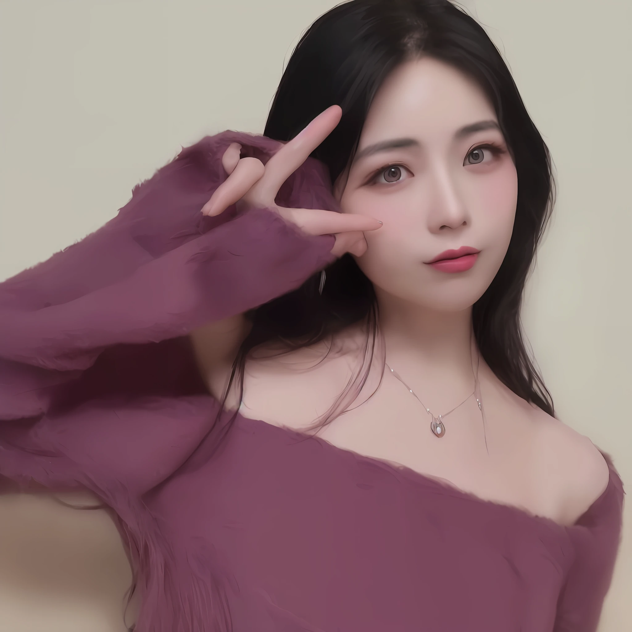 Arapei woman in purple sweater poses for a photo, ulzzangs, dilraba dilmurat, 19-year-old girl, Choi Hyun-hwa, Korean girl, xintong chen, 2 4 year old female model, sakimichan, xision wu, 8k selfie photograph, trending at cgstation, wenfei ye