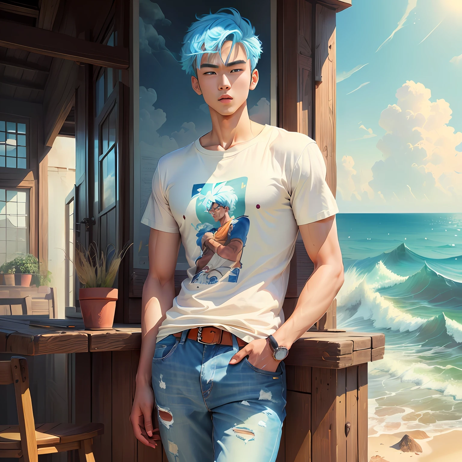 Dragon Ball's Son Goku,Feel free to do it,Burst clothes,Handsome,mighty