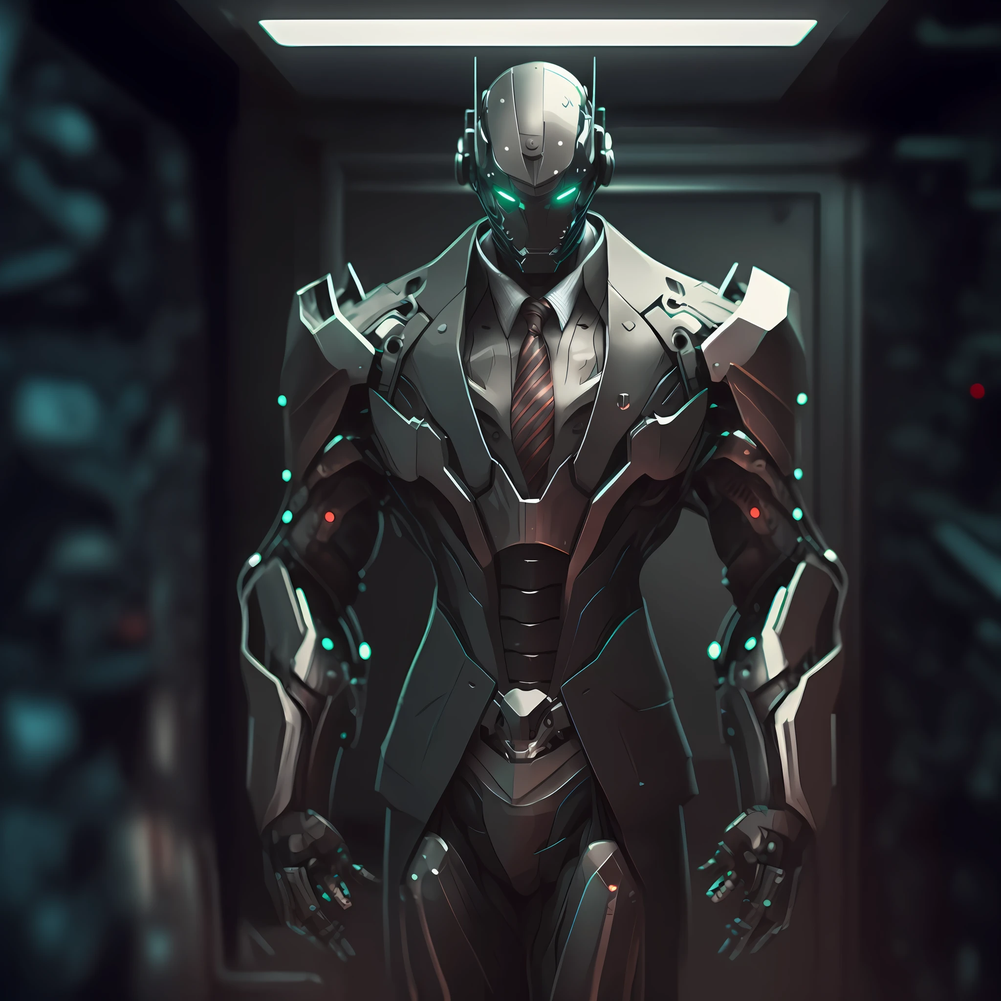 room with robotic radioactive parts