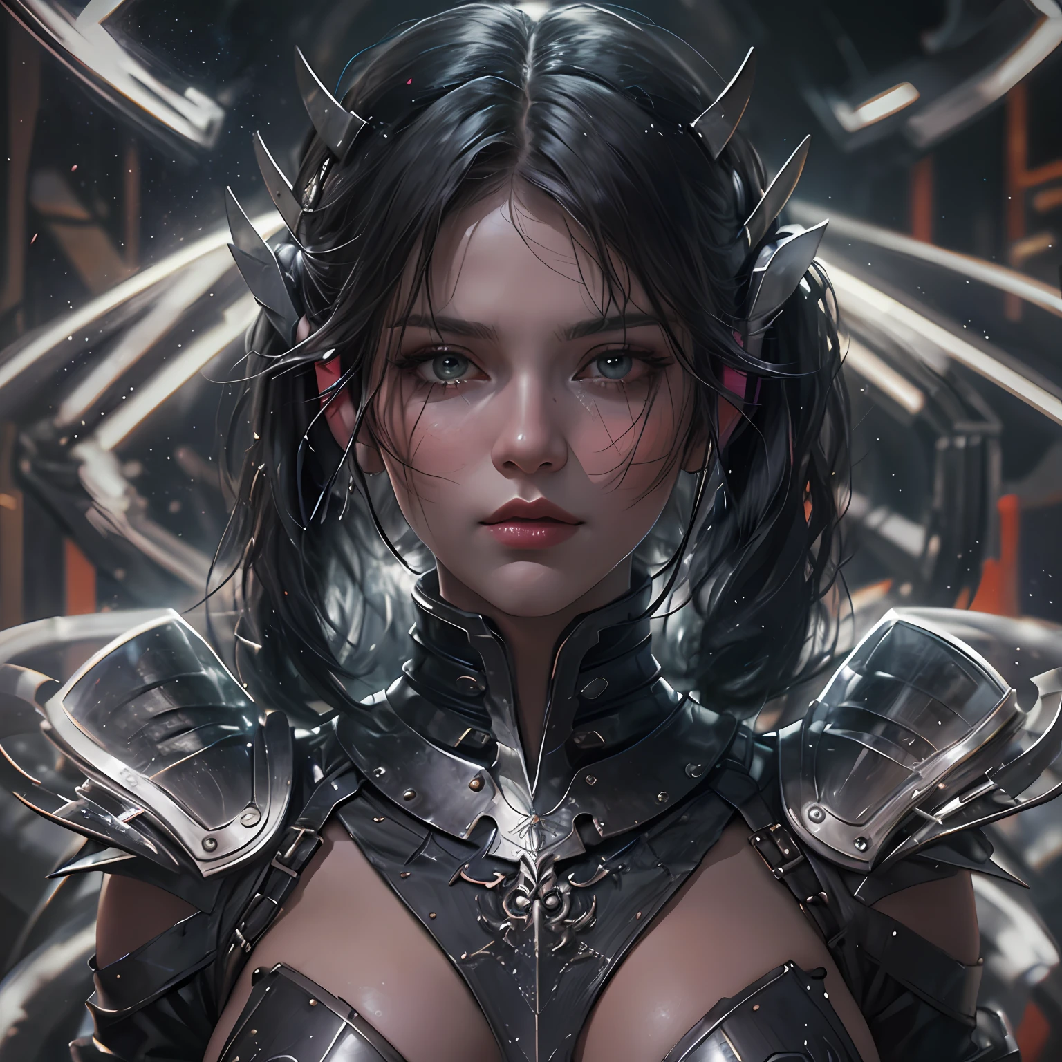 8k masterpiece, wallpaper, full height body potrait of a photorealistic beautiful short silver hairstyle with pigtails and buns seductress priest-knight, wearing beautiful detailed sci-fi headphones ,beautiful, very detailed beautiful face, intricate tattoes, gwith a long two-handed sword, holding a sword in two hands, model hair, in a beautiful very detailed magic room with flying bright glowing trails of energy, choker style colar, detailed face, full body,in very detailed beautiful sexy black dark intricate latex dress armor, sexy full body, beautiful eyes, lo-fi, future, Perfectly Centred, Hyper Realistic Cover Photo, High Definition, Cinematic, Smooth, Ultra High Definition, Ultra Sharp Focus, Intricate Artwork, Masterpiece, Epic, Stunning Realistic Photograph, Intricately Detailed, Cinematic, small top, ((1 sword)), 1 sword, megapixel cinematic lighting, anti-aliasing, fkaa, txaa, rtx, ssao, post processing, post-production, tone mapping, cgi, vfx, sfx, full color, volumetric lighting, hdr, realistic, 8k --v 4 --q 2 --stylize 1000 --q 2 0000 --q 2 0000 --s 2