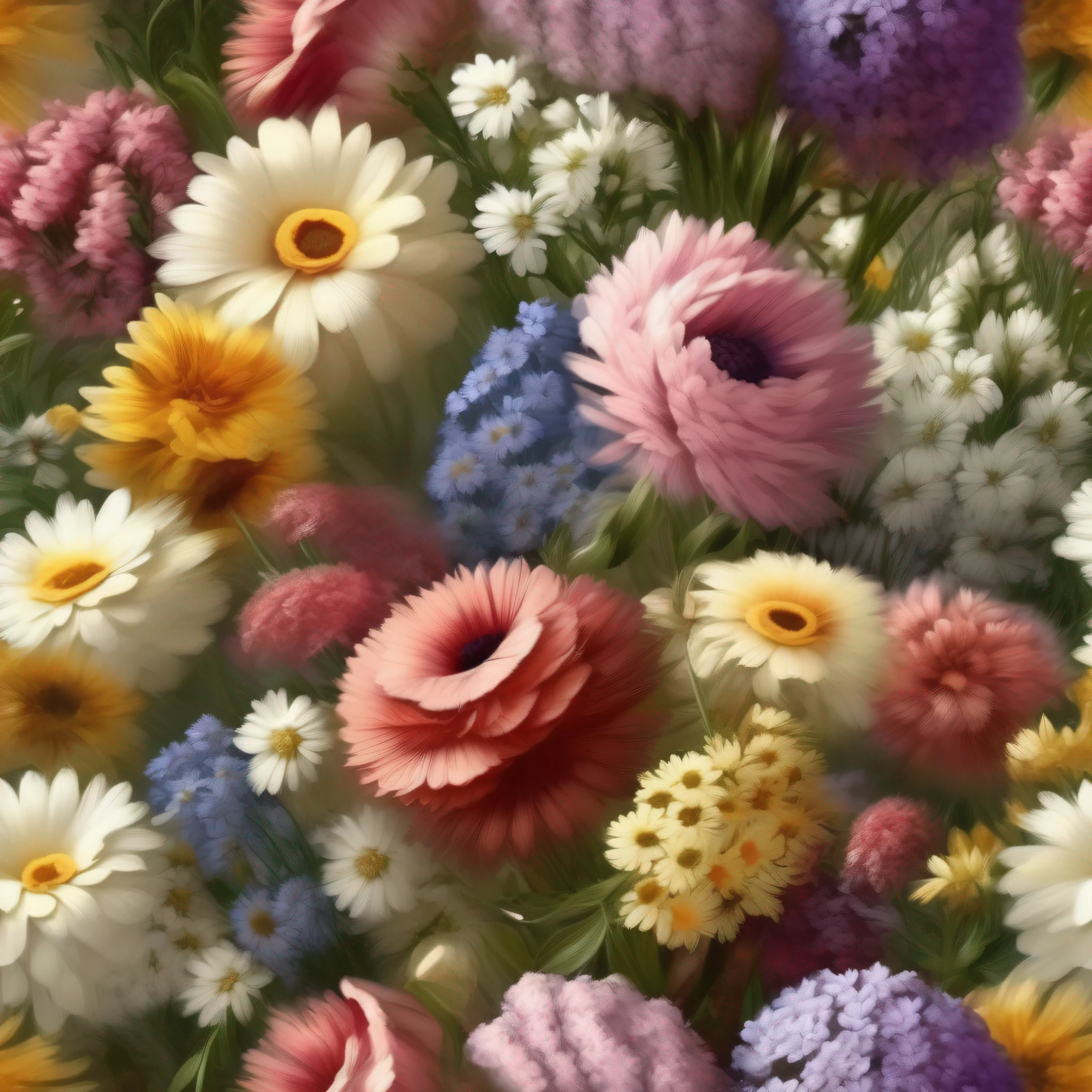 bunch of flowers，Art Ultra HD 4 K, Detailed scenery —width 672, author：Franz Hergi, 8K high quality detailed art, 4k highly detailed digital art, A high resolution, 4 k matte thomas kinkade