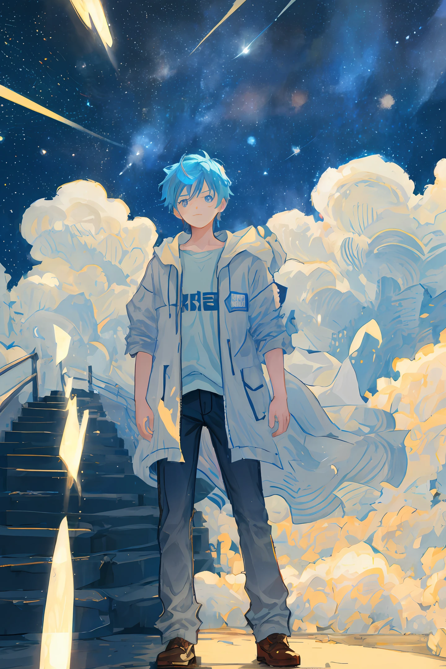 Starry sky background Luffy Solon