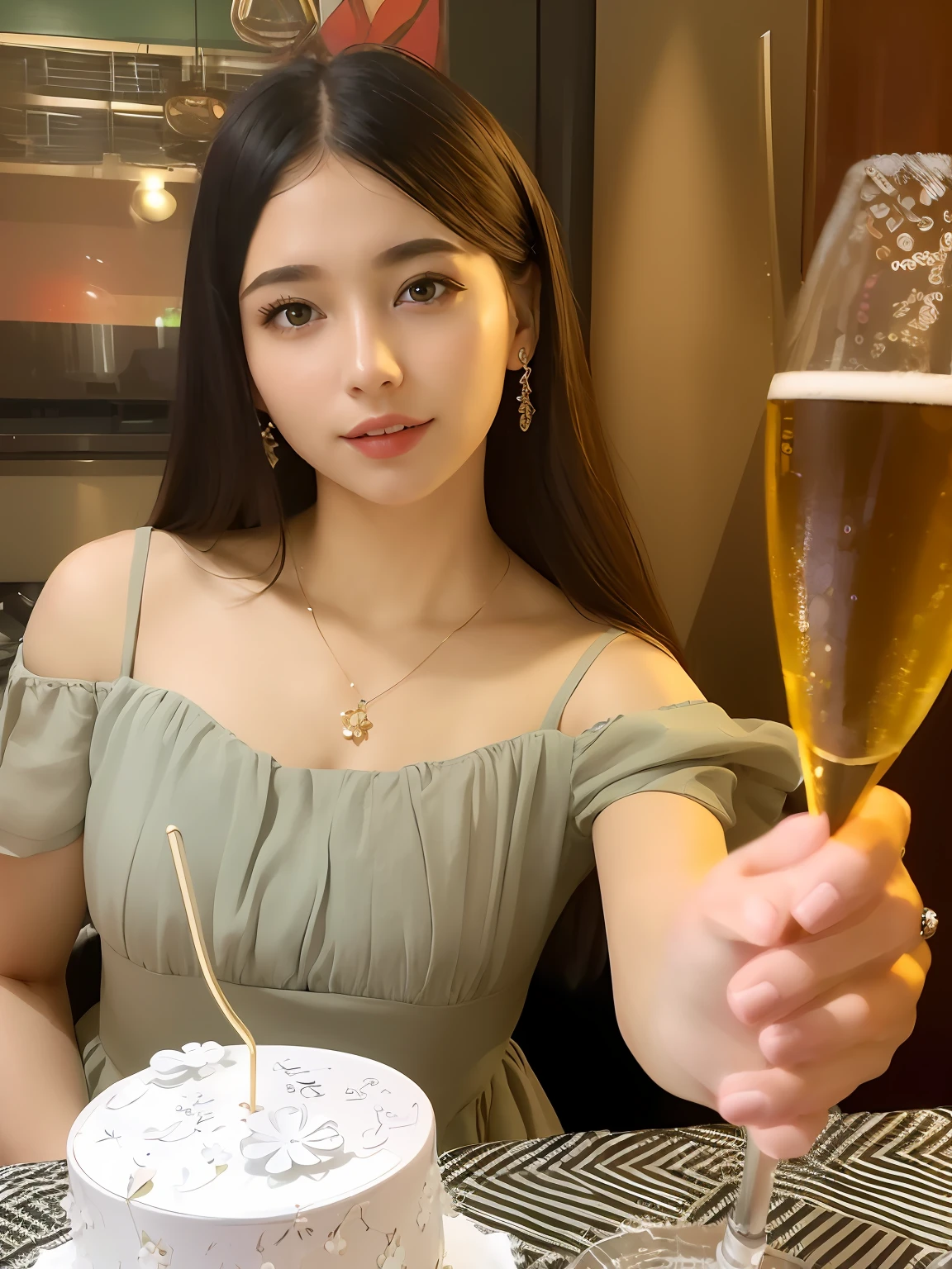 ((Best Quality, 8K, Masterpiece: 1.3)), 1girl, Slim Abs Beauty: 1.3, (Hairstyle Casual, Big Breasts: 1.2), Dress: 1.1, Super Fine Face, Delicate Eyes, Double Eyelids, Smile, Home