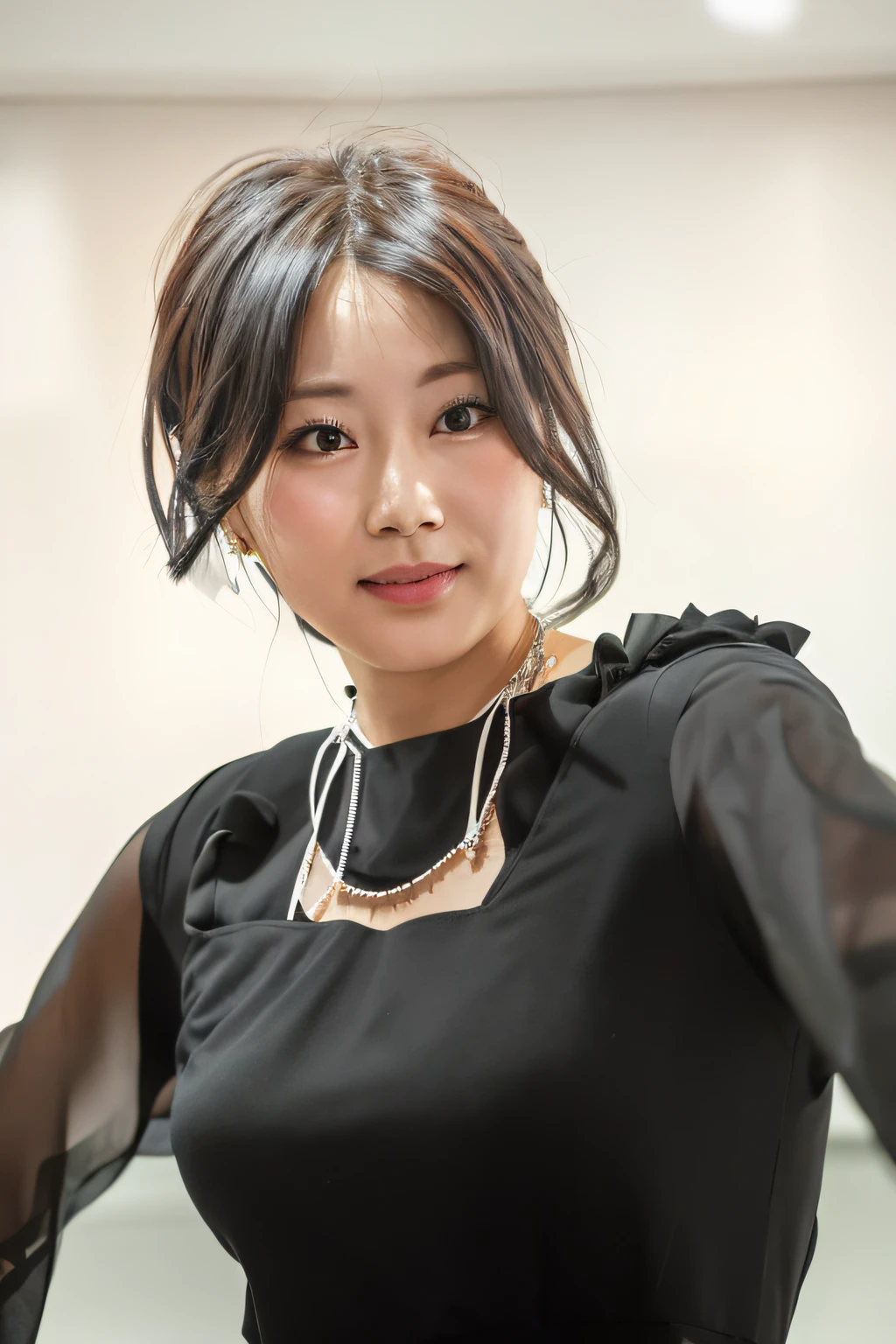 There is a woman, who poses for a photo in a black strappy dress, Beautiful elegant strappy dress,  This is Ling, Ayamin Kojima, The artist looks at yokoyama, Honghwa Choi, Natsumi Mukai Arturok, Jiyoon Chae, Actress from Korea, young asian woman, sangsoo jeong, Hvan Se - On, korean female, Gemma Chen, harumi