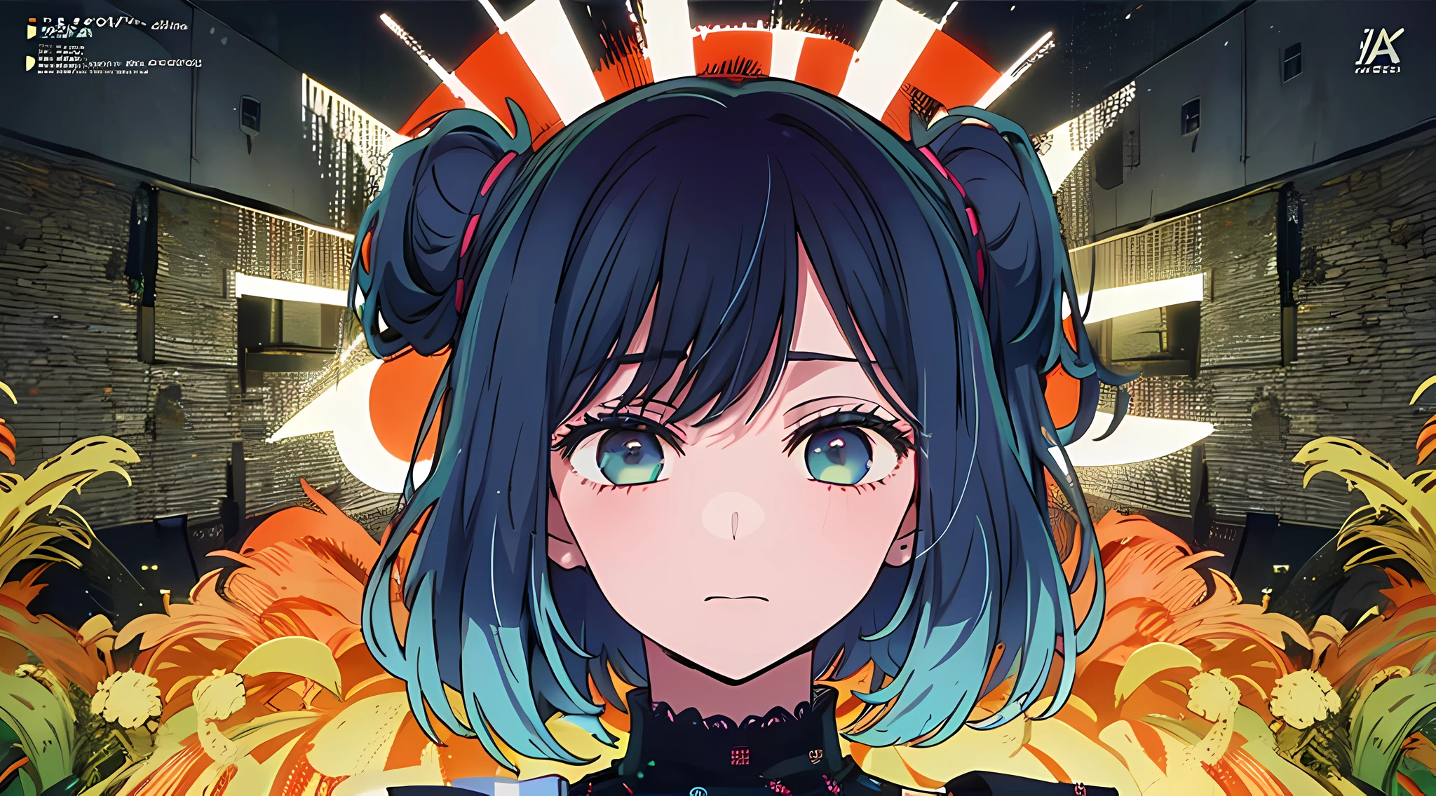 (((dramatic))), (((gritty))), (((intense)))) The movie poster features as the central character. She is shy in the center of the poster, wearing idol outfit, and a determined expression on her face. The background is dark and gritty, with a feeling of drunkenness. The text is bold and eye-catching, with catchy slogans that add to the overall drama and excitement. The color palette is dominated by dark colors, dotted with bright colors, giving the poster a dynamic and visual impact, tachi-e (magazine:1.3), (cover-style:1.3), fashionable, vibrant, outfit, posing, front, colorful, dynamic, background, element, confident, expressive, holding, statement, attachment, majestic, coiled, around, touch, scene, text, cover, bold, eye-catching, title, fashion, font, catchy, title, bigger, eye-catching, modern, trendy, focused, stylish, 1 girl