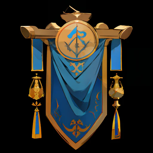 tmasterpiece,Battle flag,The cloth,faucet, emblem of wisdom, game icon stylized, game icon asset