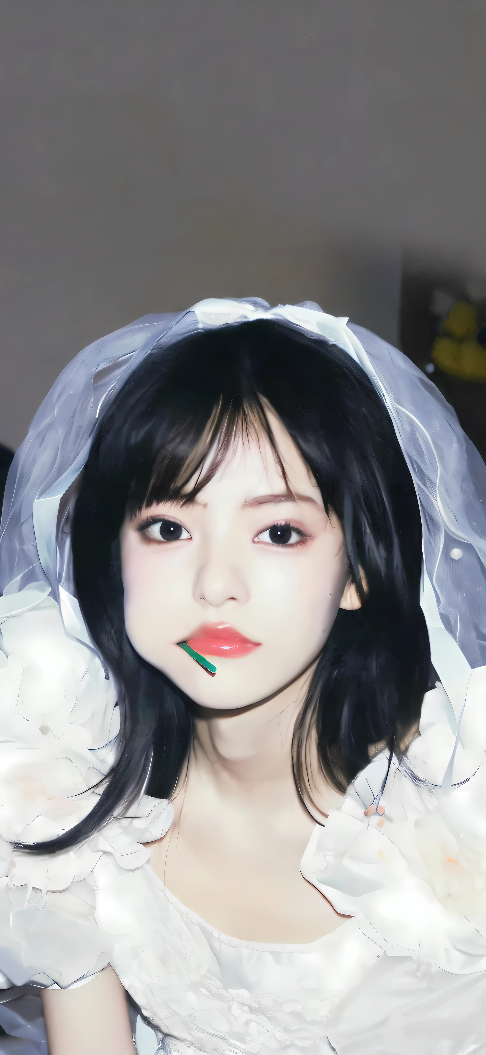 One wears a veil,Woman with flowers on her head, portrait of jossi of blackpink, jossi of blackpink, lalisa manobal, lalisa manoban of blackpink, ulzzangs, jimin\'s plump lips, chiho, Choi Hyun-hwa, blackpink jennie, roseanne park of blackpink, Shin Jinying, Simsbo