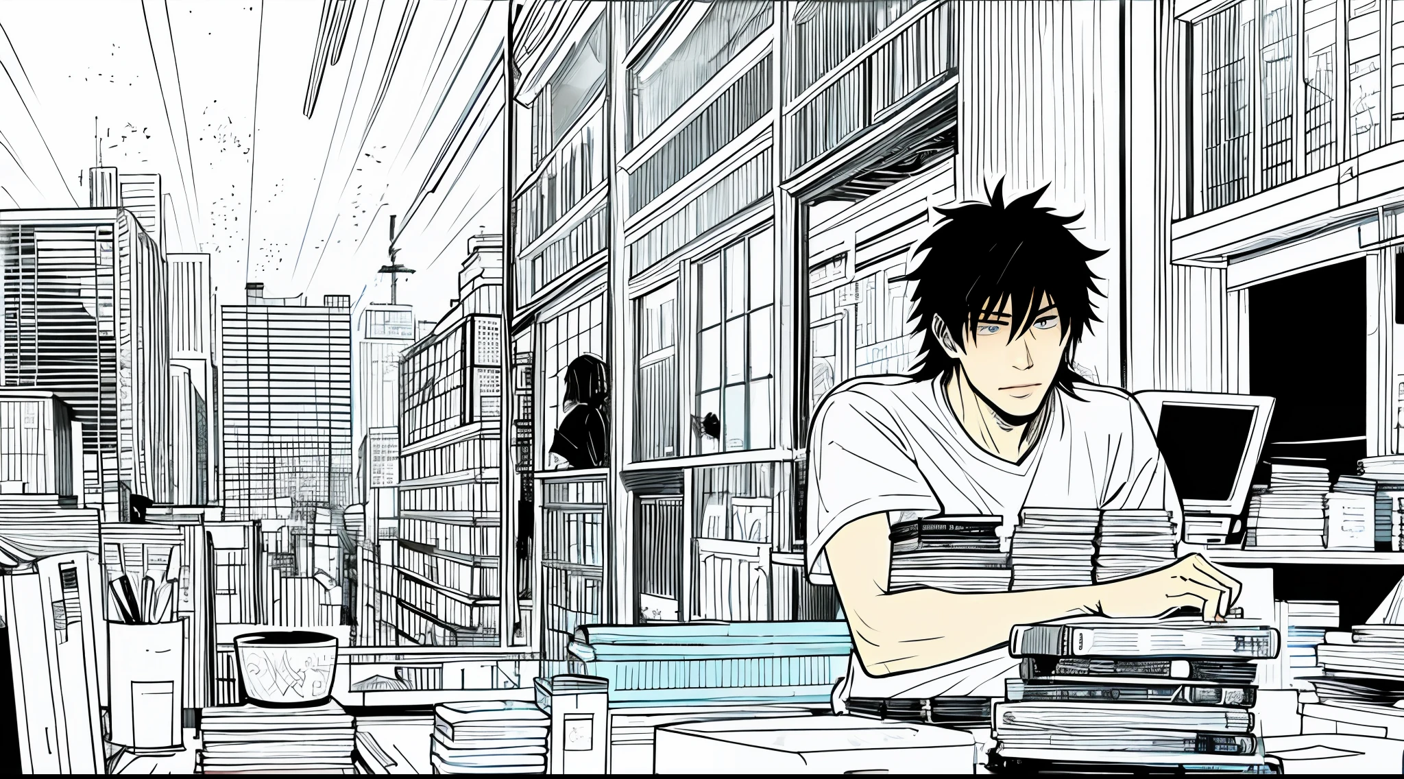Escape from work,of a guy